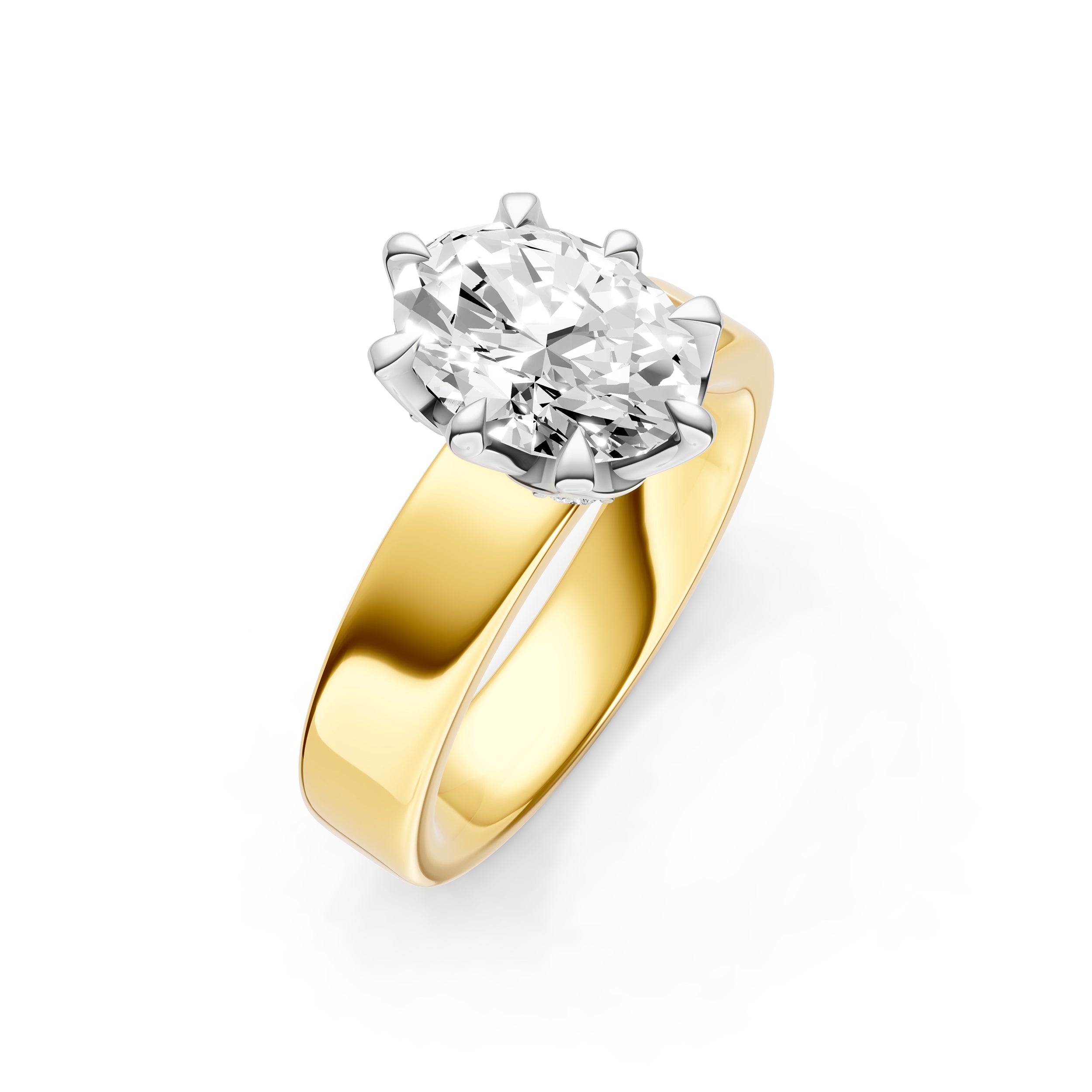 Crown 8-Prong Wide Engagement Ring (Oval) Birmingham Jewelry Engagement Ring Birmingham Jewelry 