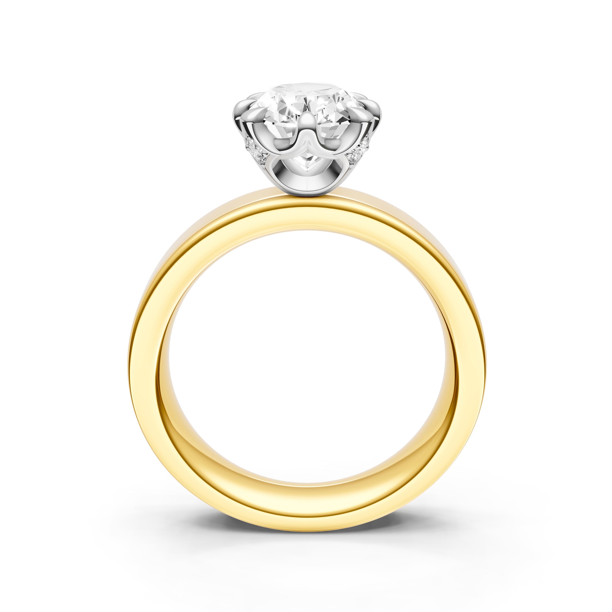 Crown 8-Prong Wide Engagement Ring (Oval) Birmingham Jewelry Engagement Ring Birmingham Jewelry 