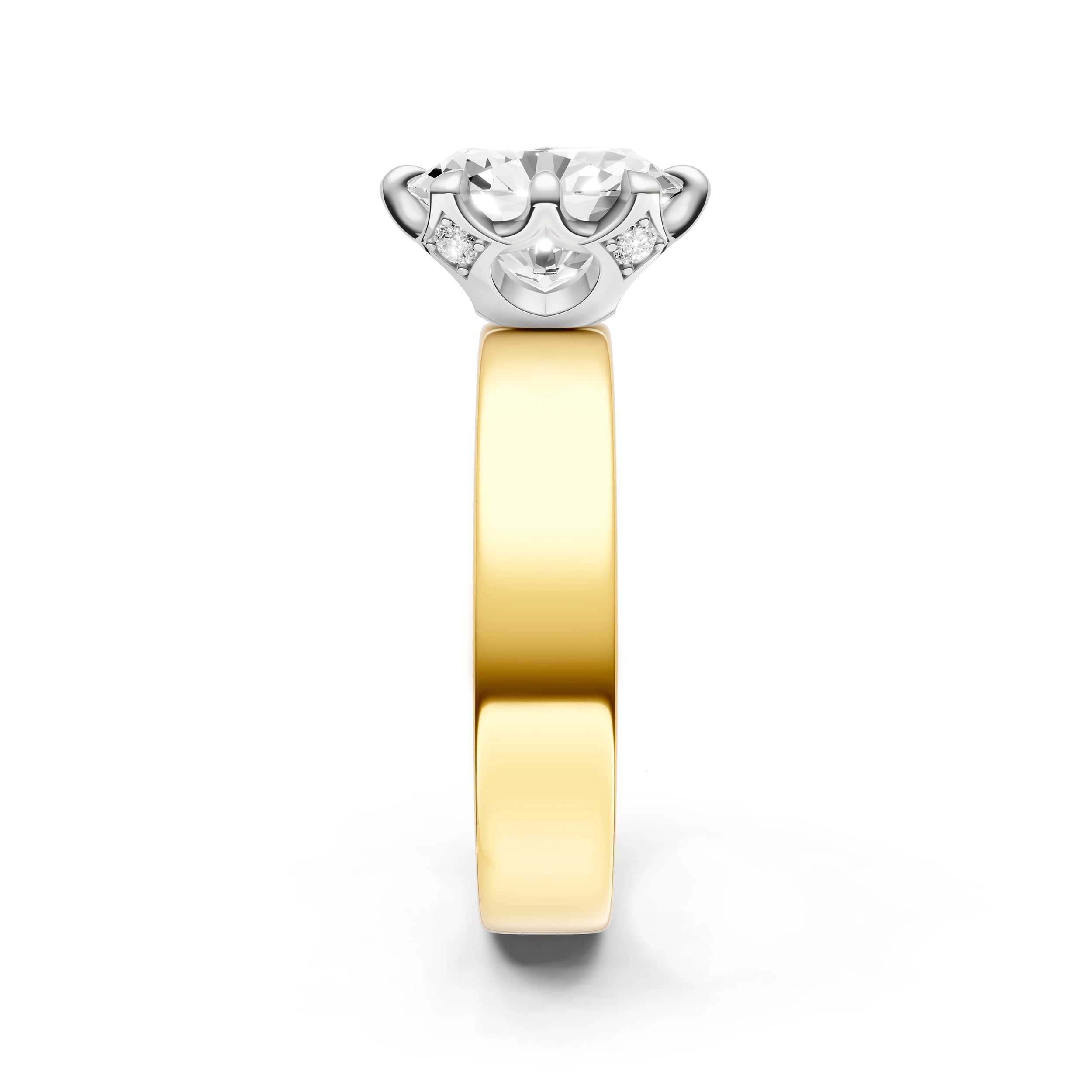 Crown 8-Prong Wide Engagement Ring (Oval) Birmingham Jewelry Engagement Ring Birmingham Jewelry 