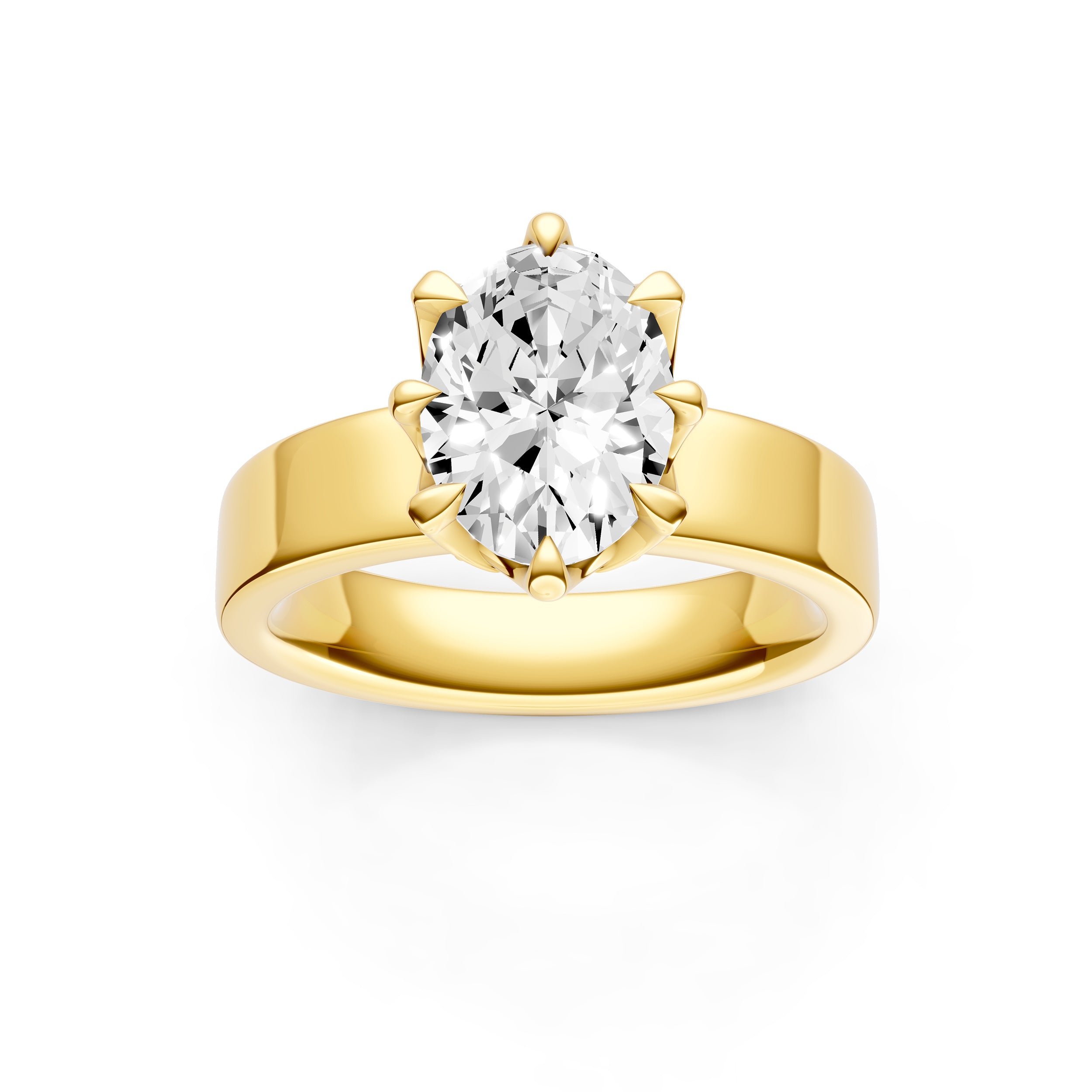 Crown 8-Prong Wide Engagement Ring (Oval) Birmingham Jewelry Engagement Ring Birmingham Jewelry 