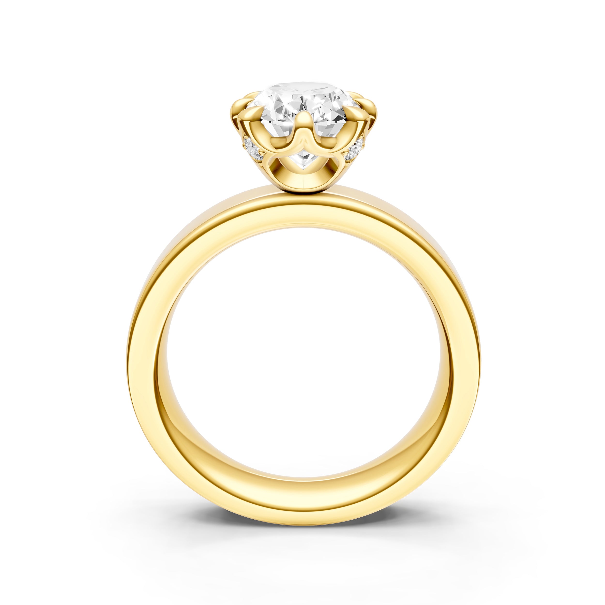 Crown 8-Prong Wide Engagement Ring (Oval) Birmingham Jewelry Engagement Ring Birmingham Jewelry 
