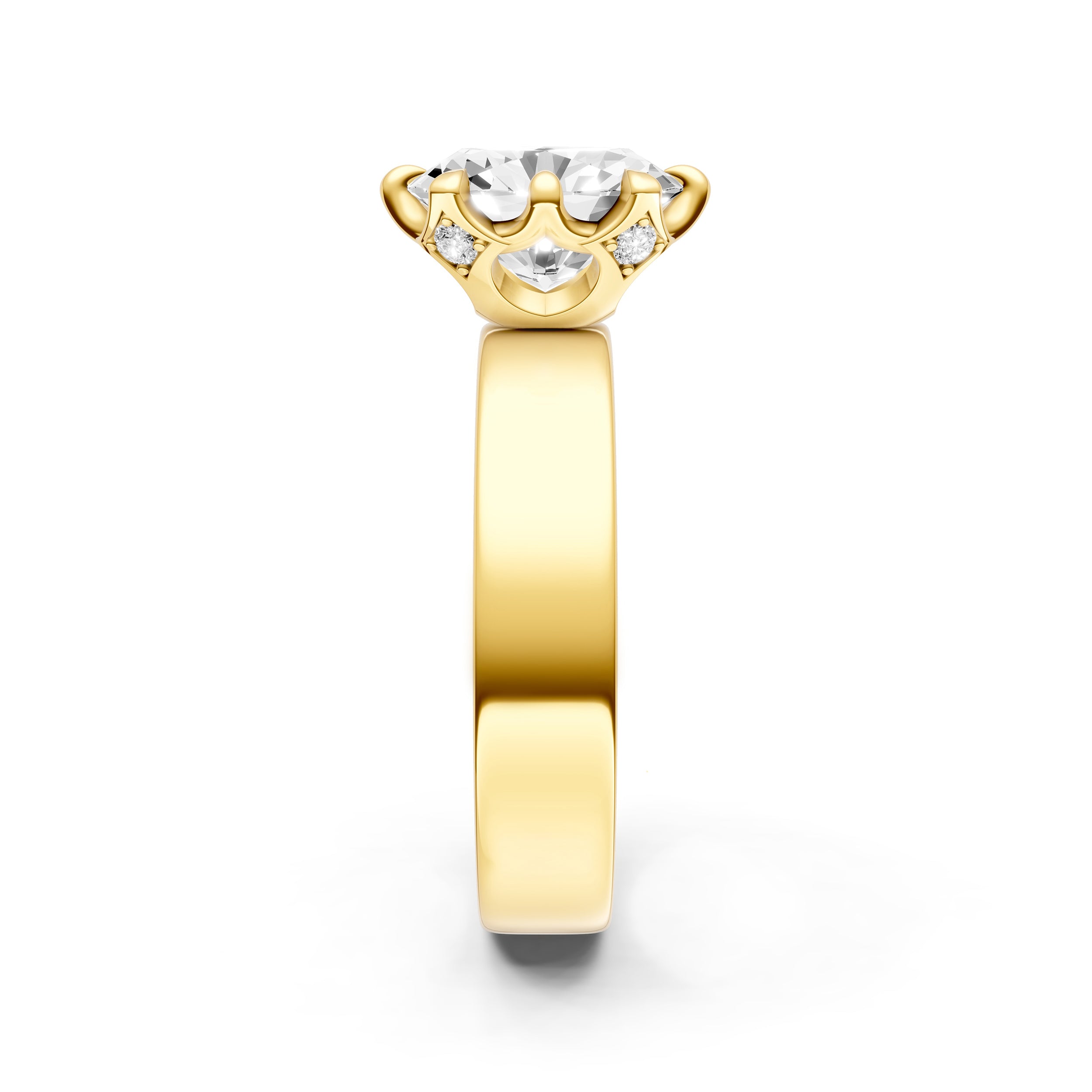 Crown 8-Prong Wide Engagement Ring (Oval) Birmingham Jewelry Engagement Ring Birmingham Jewelry 