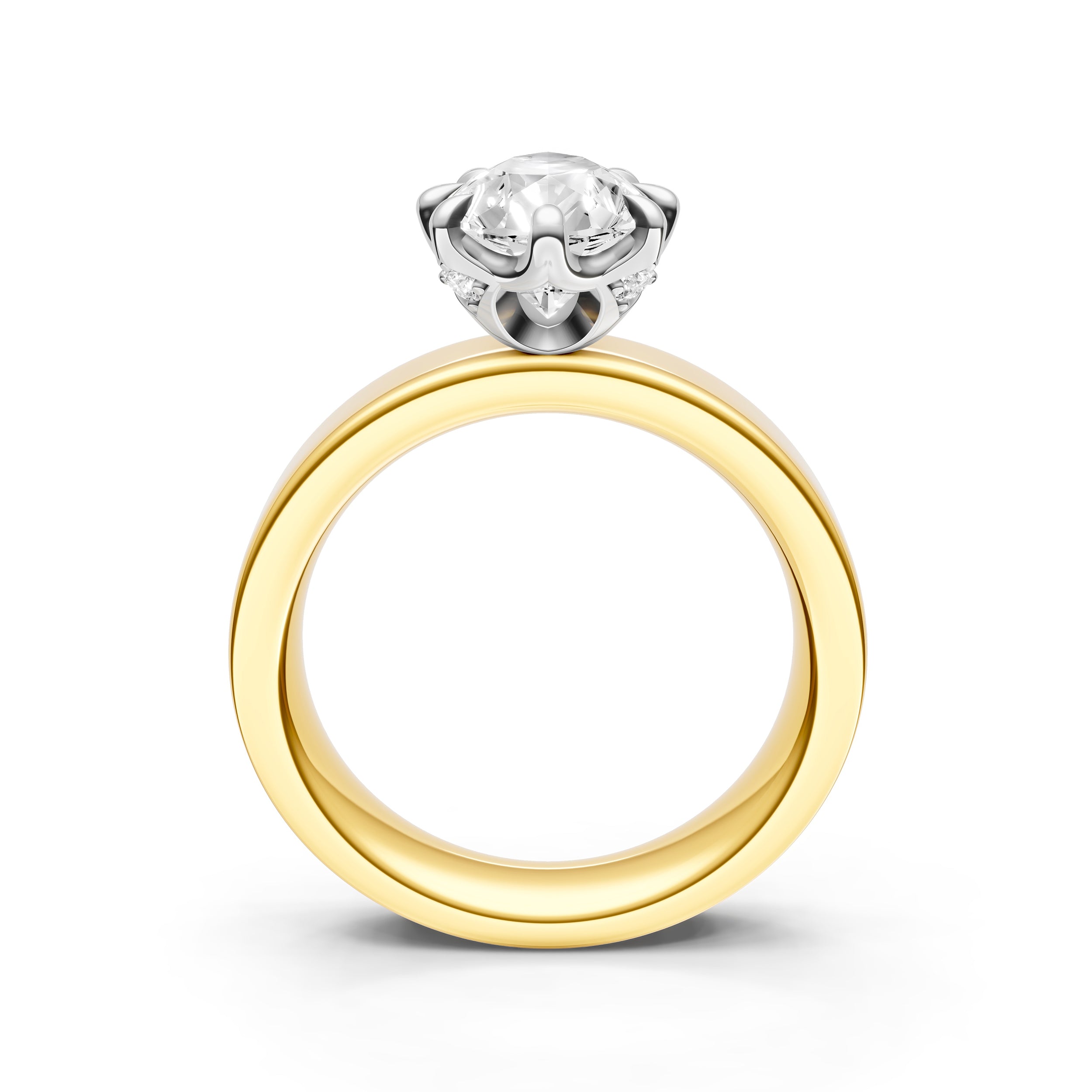 Crown 8-Prong Wide Engagement Ring (Pear Shape) Birmingham Jewelry Engagement Ring Birmingham Jewelry 