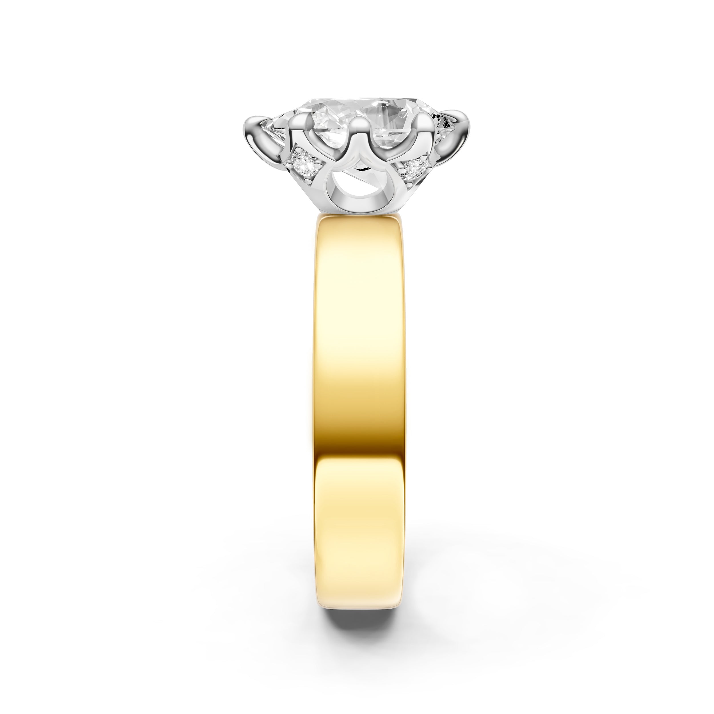 Crown 8-Prong Wide Engagement Ring (Pear Shape) Birmingham Jewelry Engagement Ring Birmingham Jewelry 