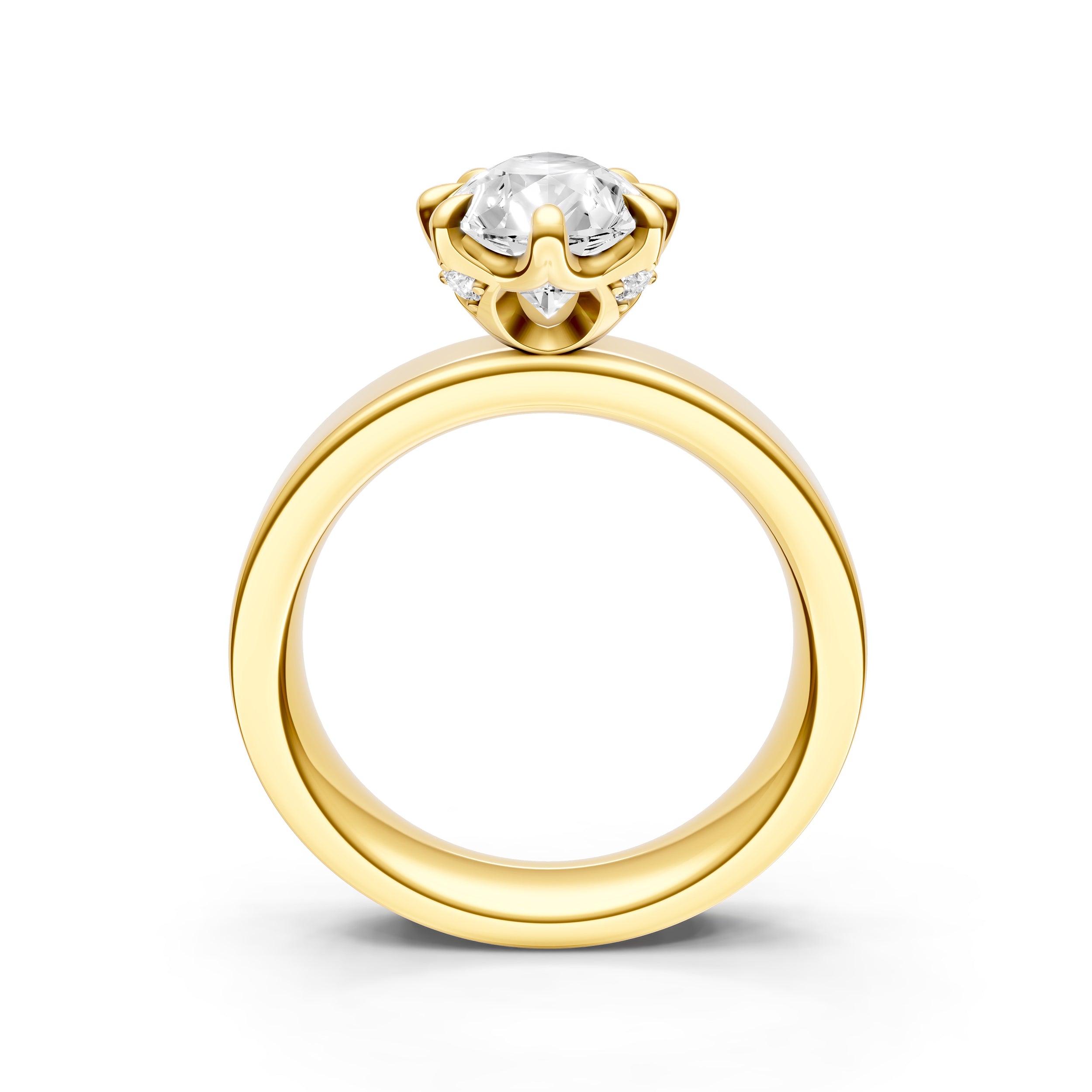 Crown 8-Prong Wide Engagement Ring (Pear Shape) Birmingham Jewelry Engagement Ring Birmingham Jewelry 