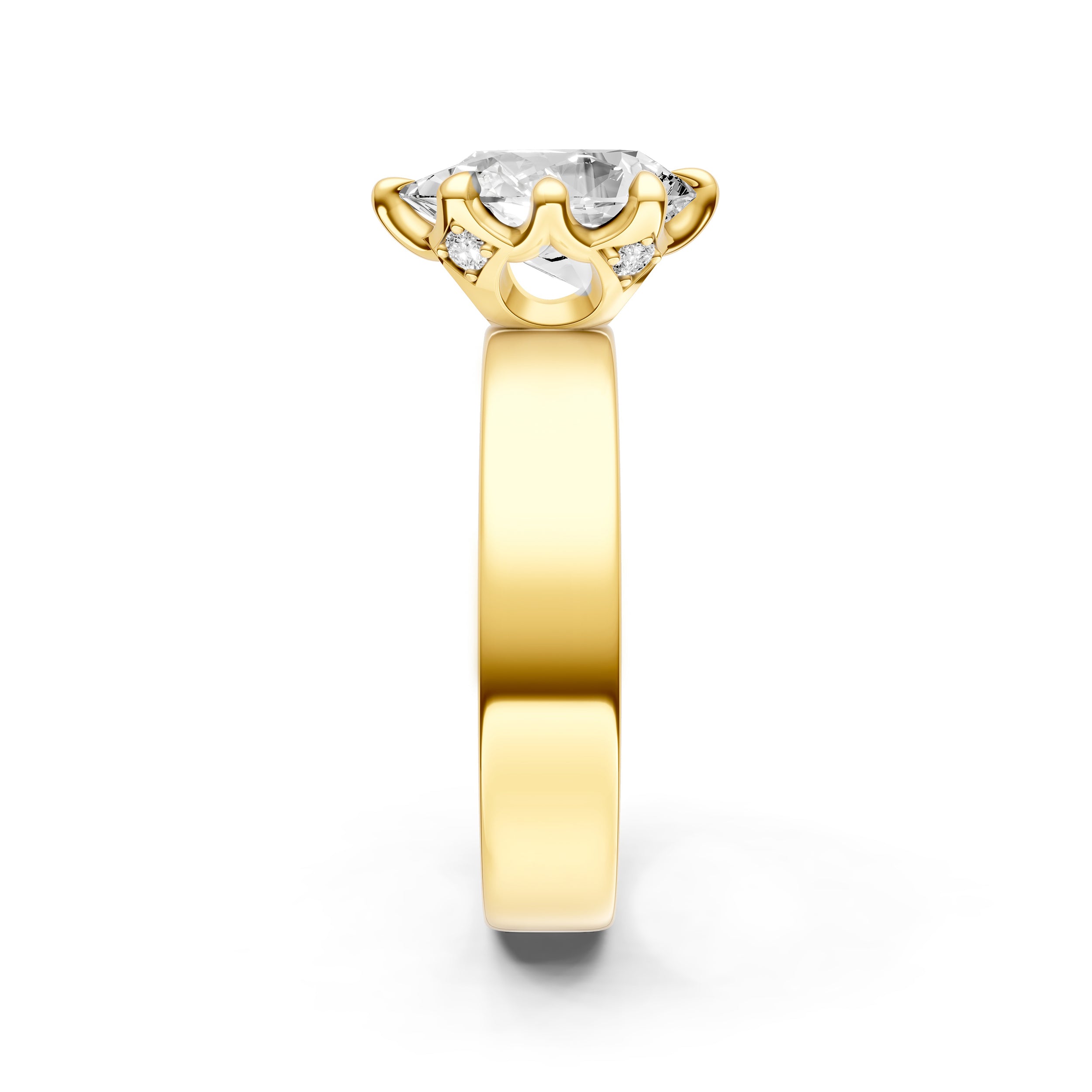 Crown 8-Prong Wide Engagement Ring (Pear Shape) Birmingham Jewelry Engagement Ring Birmingham Jewelry 