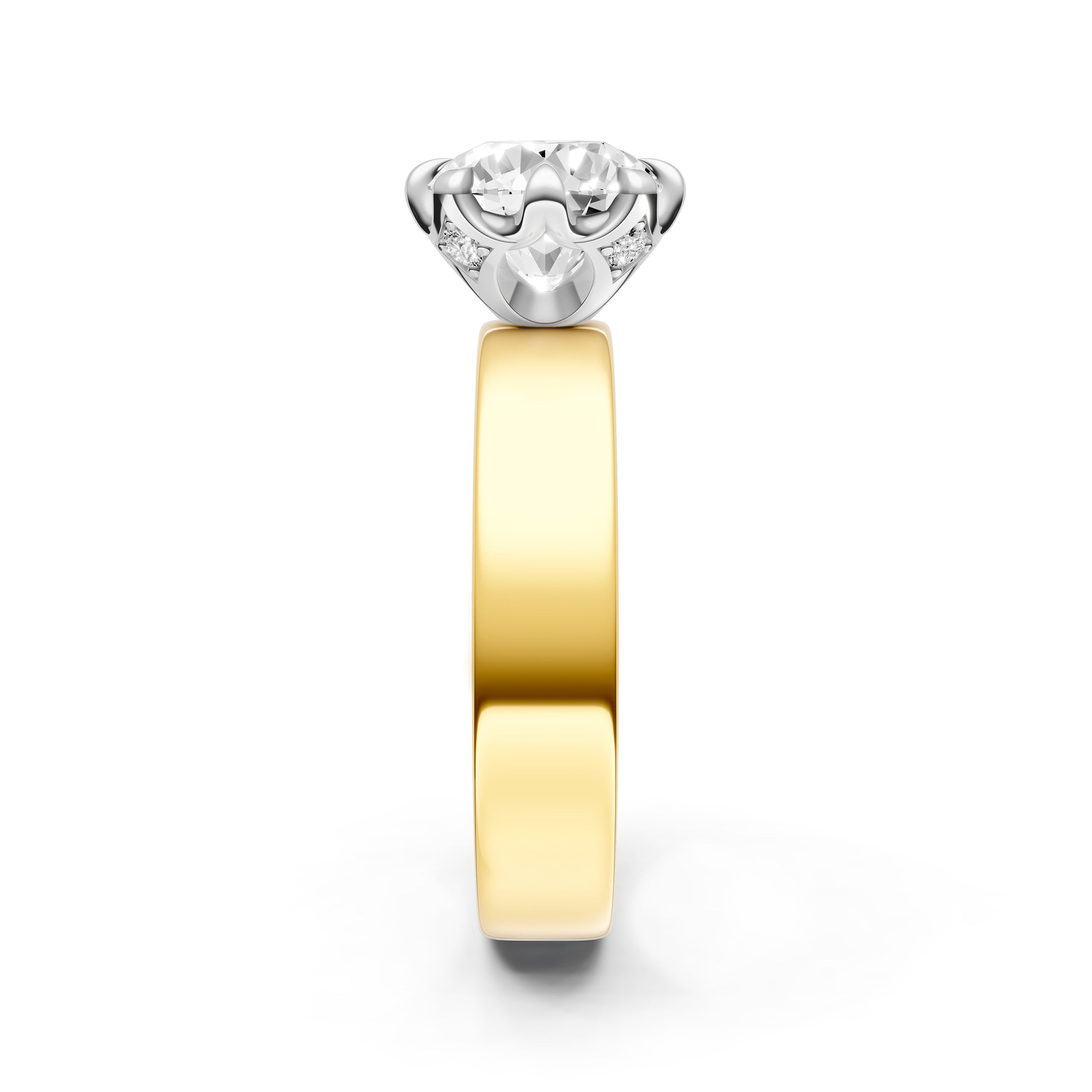 Crown 8-Prong Wide Engagement Ring (Round) Birmingham Jewelry Engagement Ring Birmingham Jewelry 