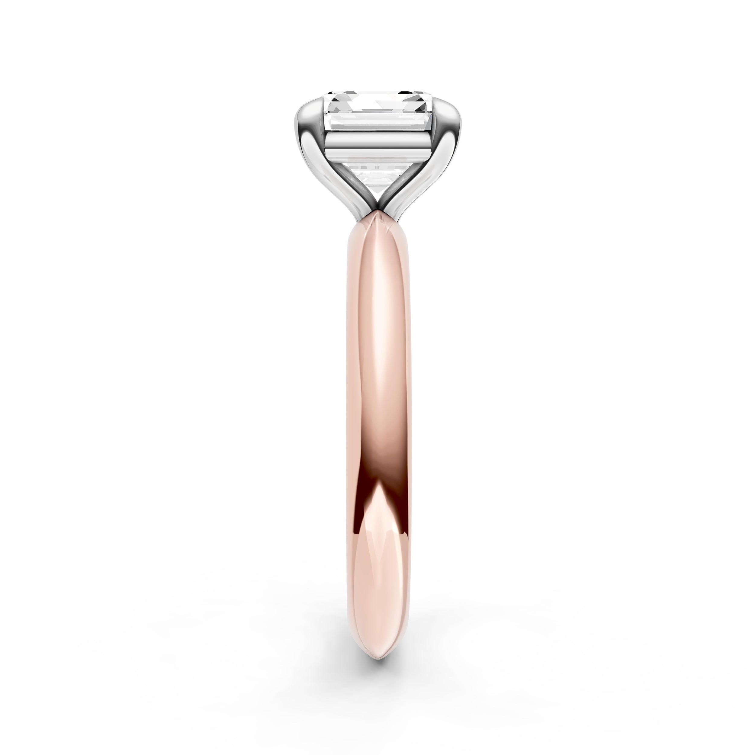 Classic Plain Knife Edge Engagement Ring (Asscher) Birmingham Jewelry Engagement Ring Birmingham Jewelry 