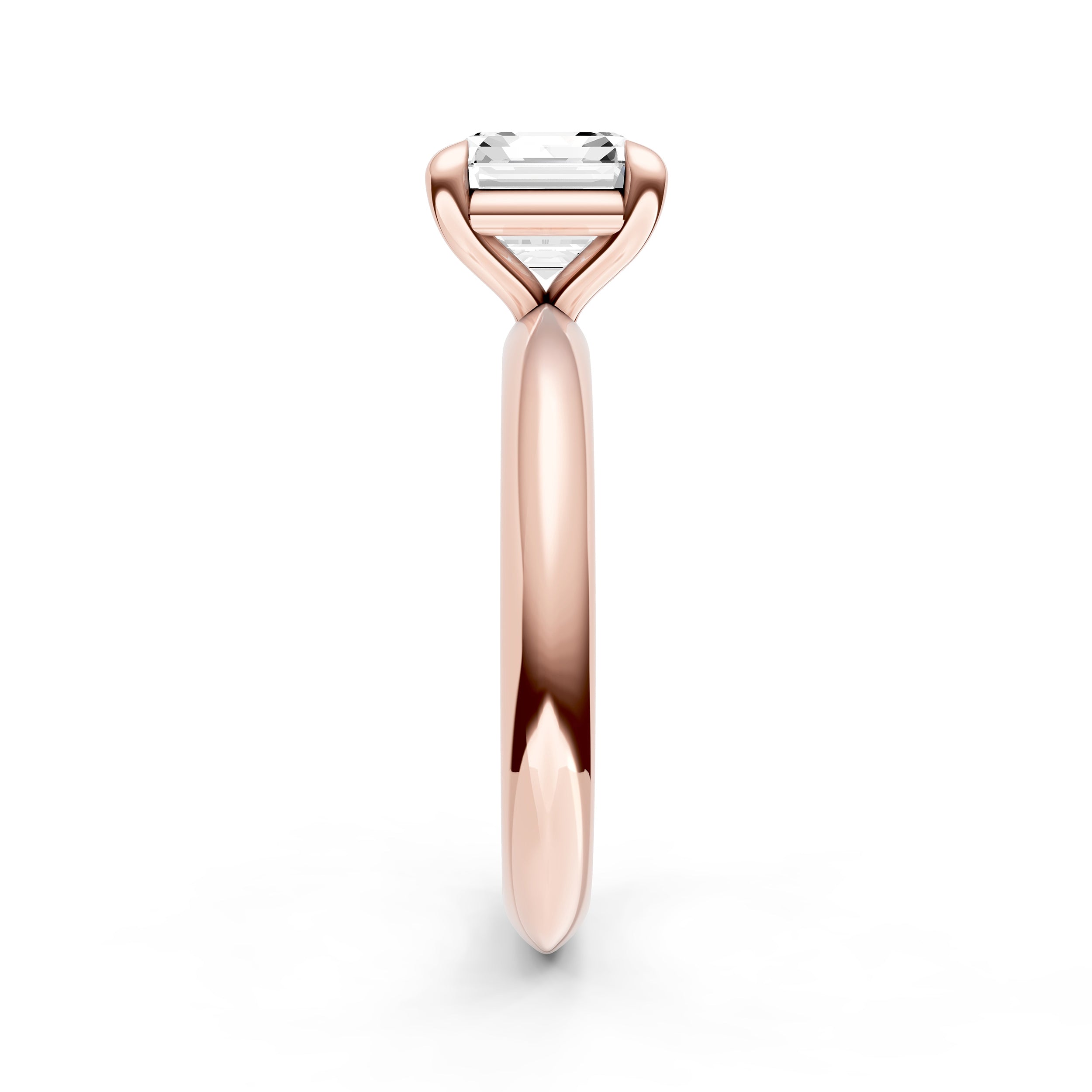 Classic Plain Knife Edge Engagement Ring (Asscher) Birmingham Jewelry Engagement Ring Birmingham Jewelry 
