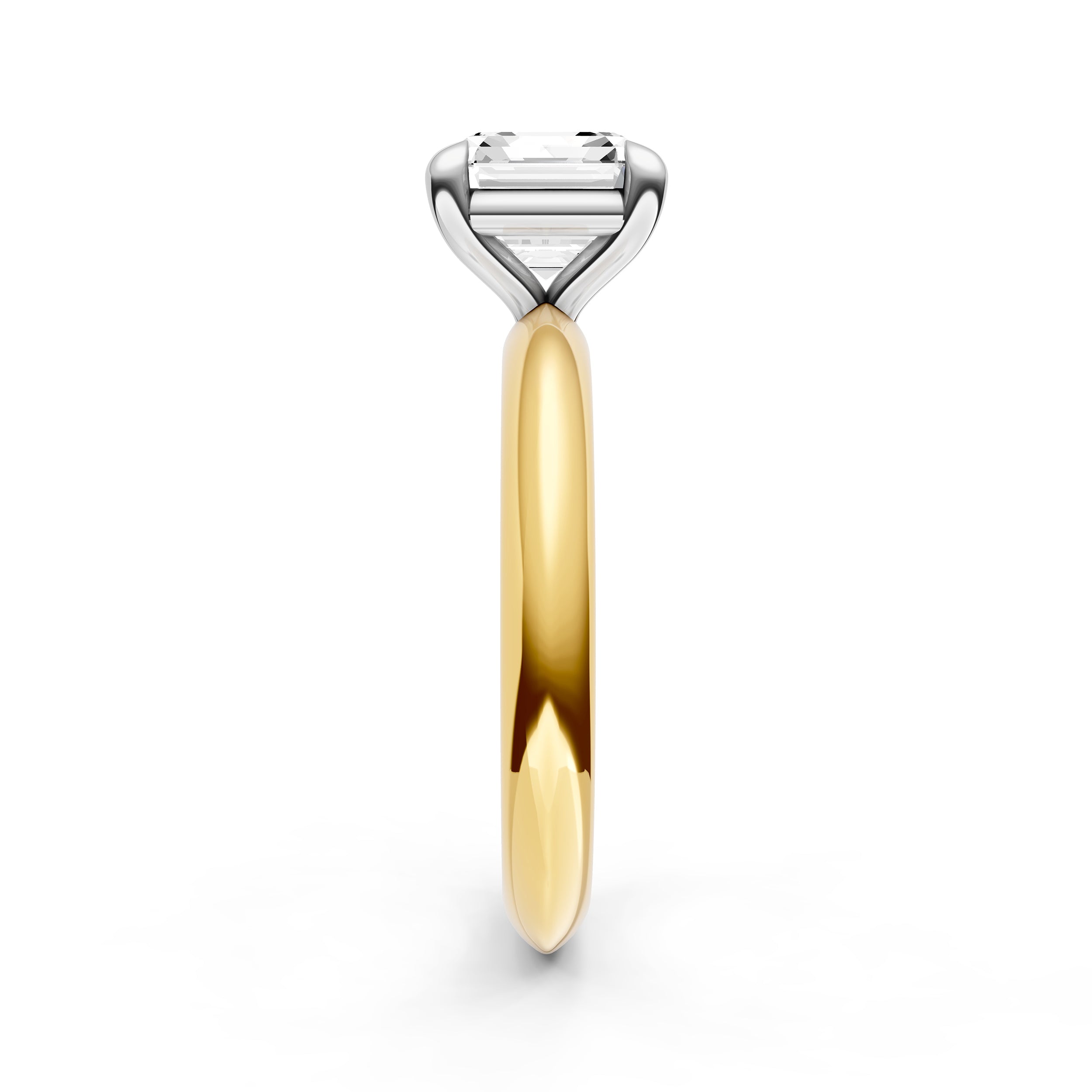 Classic Plain Knife Edge Engagement Ring (Asscher) Birmingham Jewelry Engagement Ring Birmingham Jewelry 