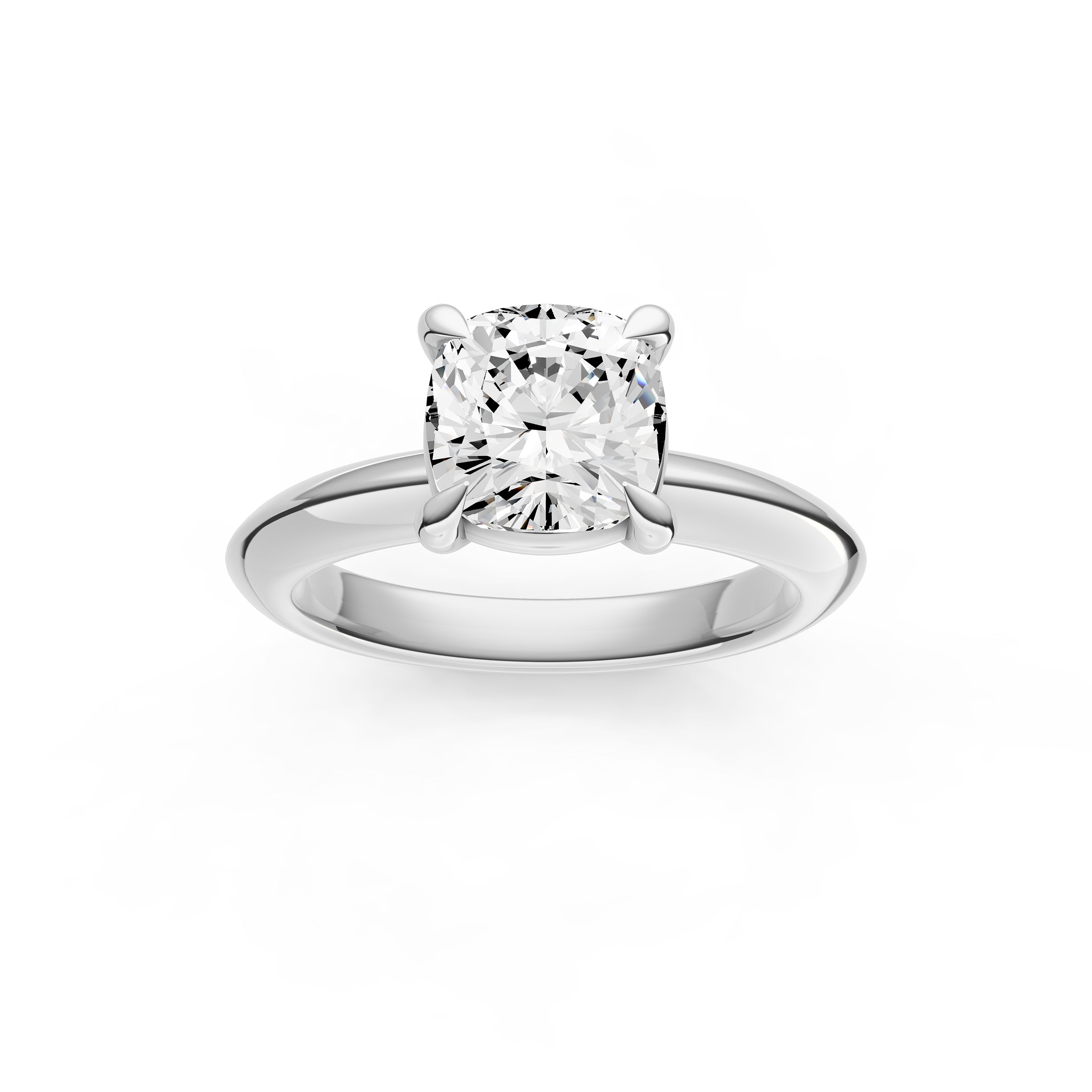 Classic Plain Knife Edge Engagement Ring (Cushion) Birmingham Jewelry Engagement Ring Birmingham Jewelry 