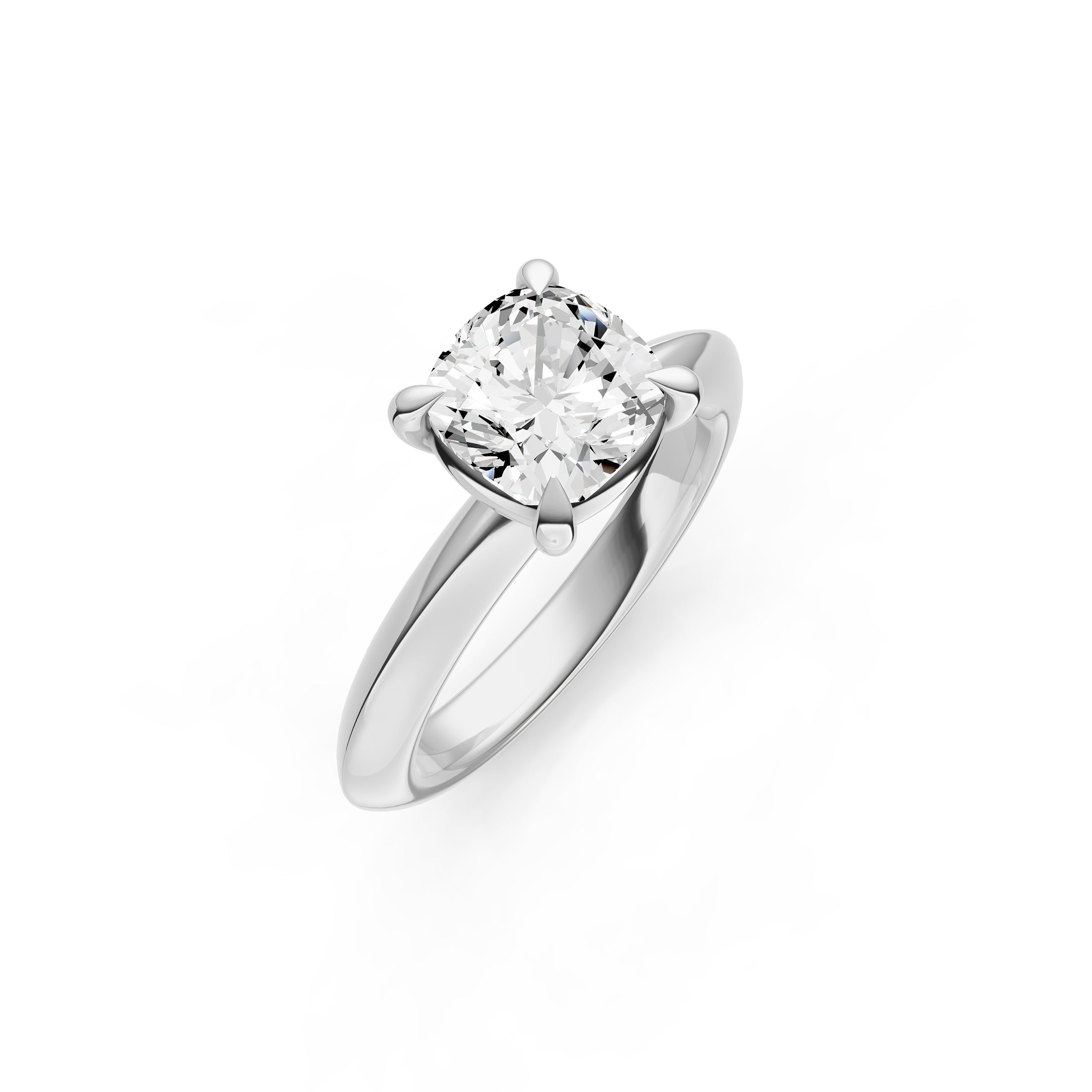 Classic Plain Knife Edge Engagement Ring (Cushion) Birmingham Jewelry Engagement Ring Birmingham Jewelry 