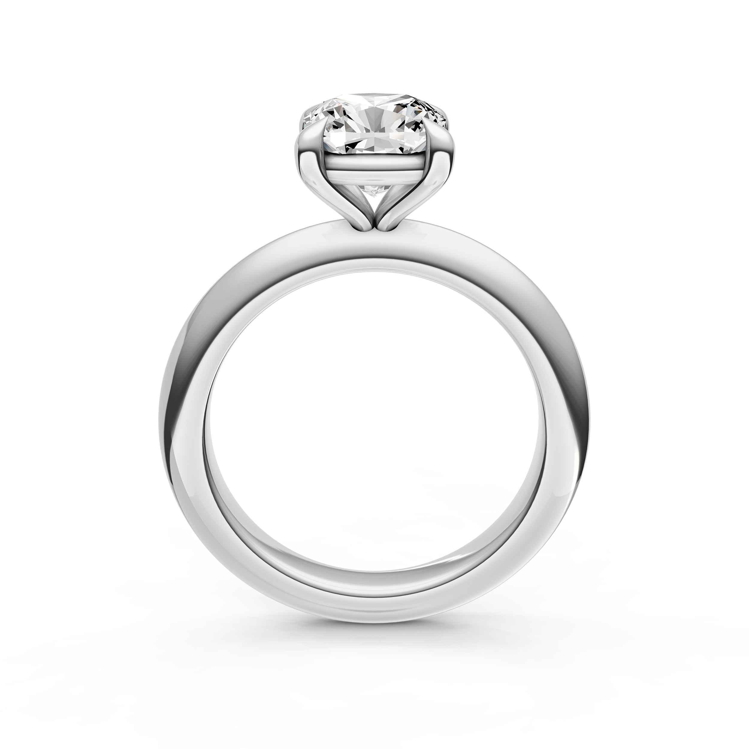 Classic Plain Knife Edge Engagement Ring (Cushion) Birmingham Jewelry Engagement Ring Birmingham Jewelry 