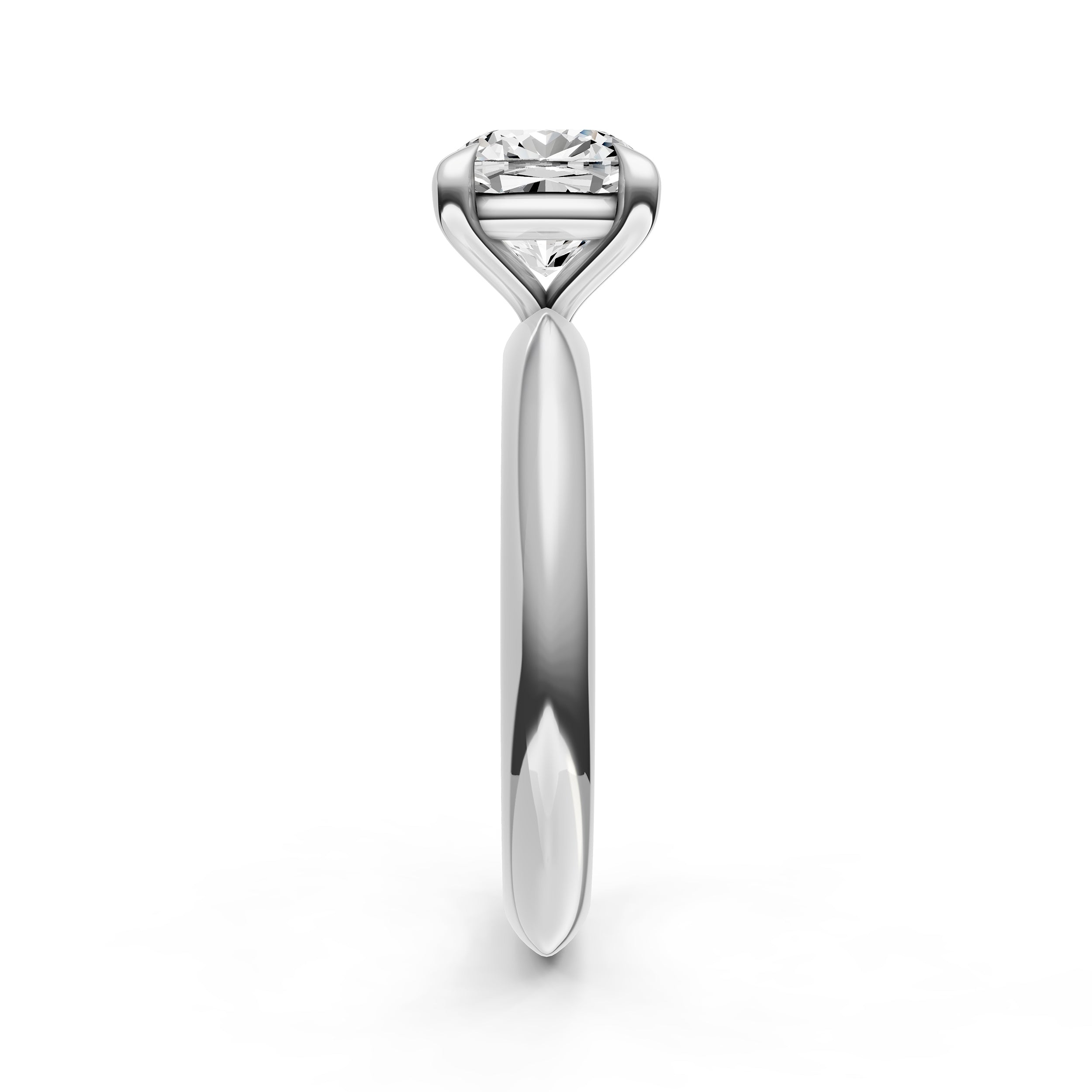 Classic Plain Knife Edge Engagement Ring (Cushion) Birmingham Jewelry Engagement Ring Birmingham Jewelry 