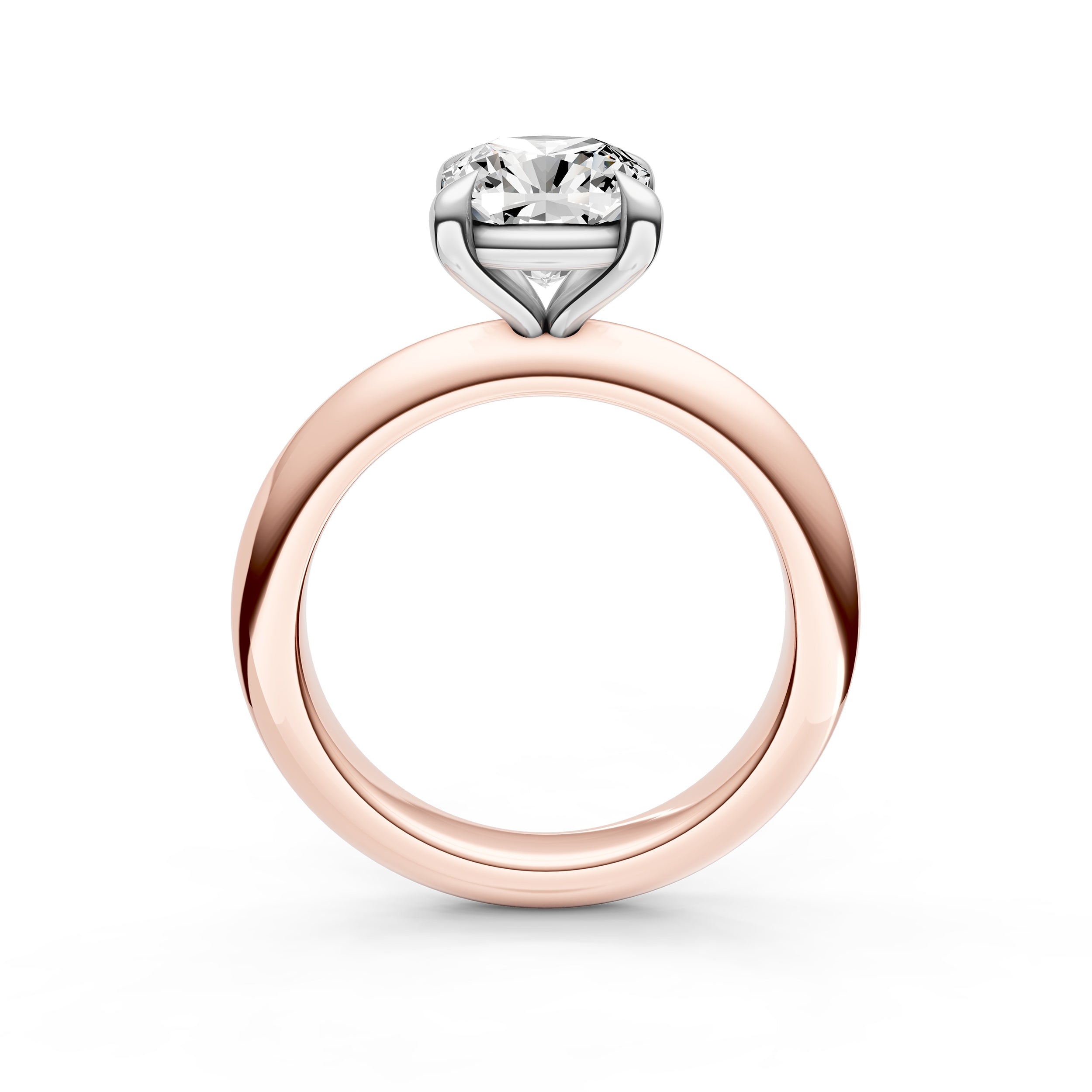 Classic Plain Knife Edge Engagement Ring (Cushion) Birmingham Jewelry Engagement Ring Birmingham Jewelry 