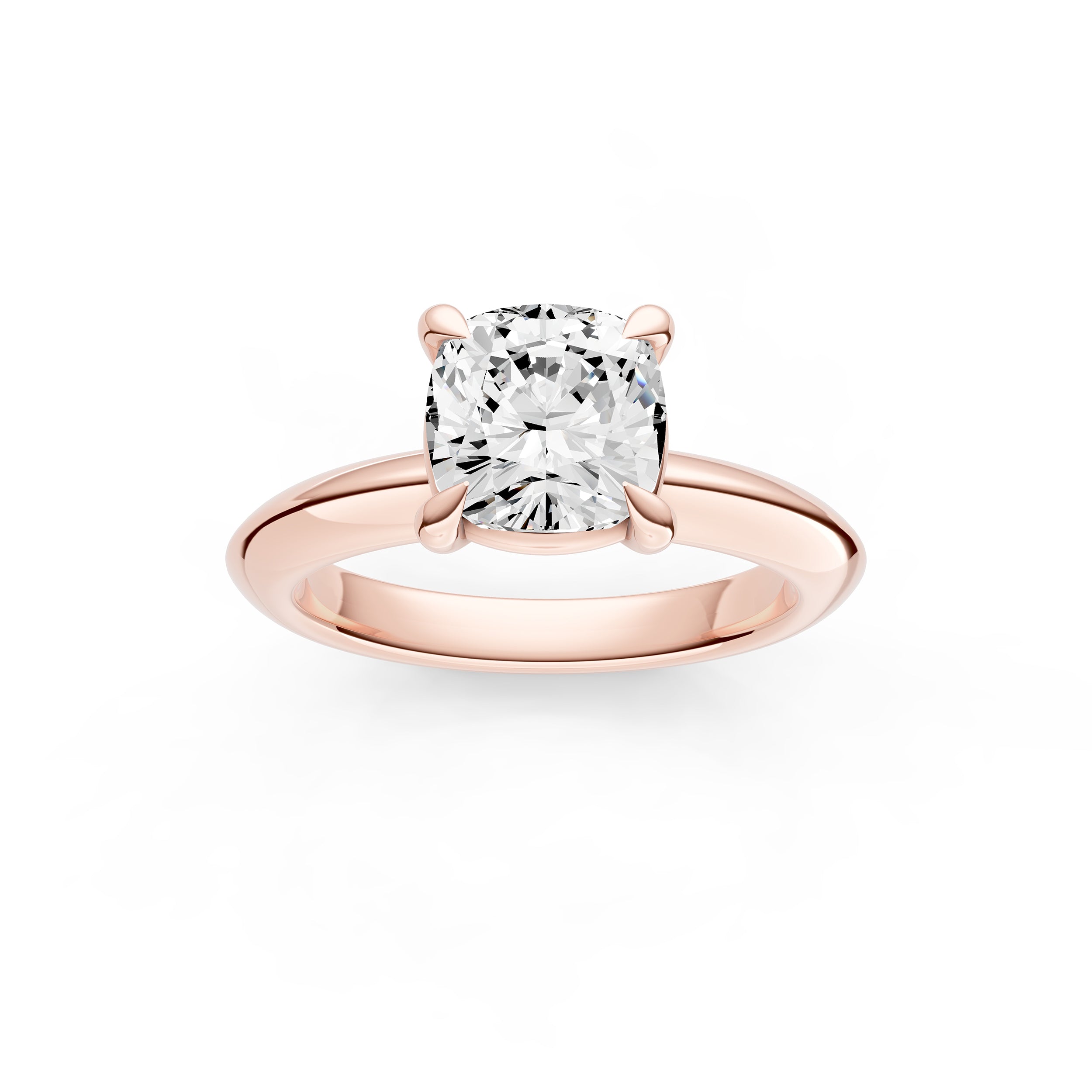 Classic Plain Knife Edge Engagement Ring (Cushion) Birmingham Jewelry Engagement Ring Birmingham Jewelry 