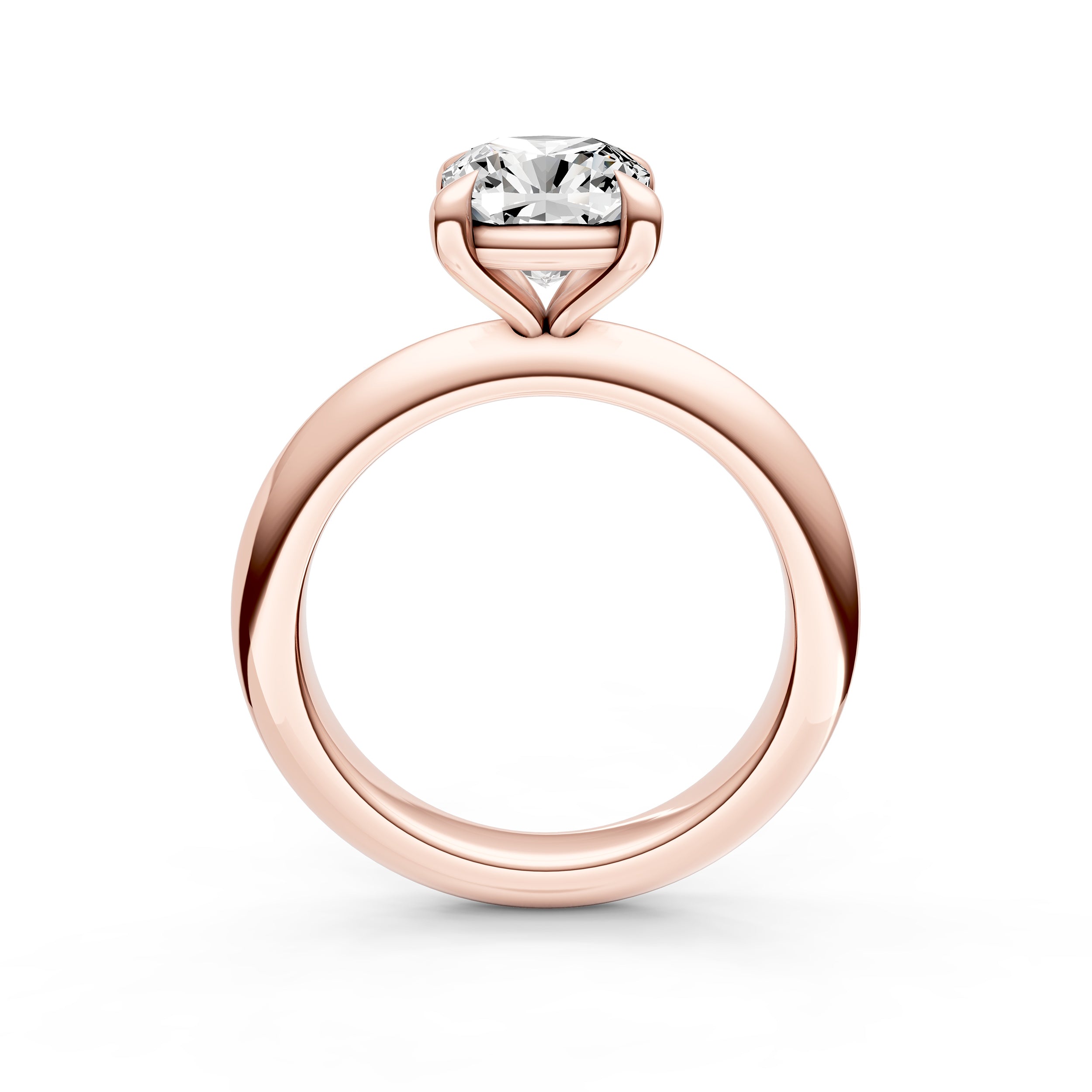 Classic Plain Knife Edge Engagement Ring (Cushion) Birmingham Jewelry Engagement Ring Birmingham Jewelry 