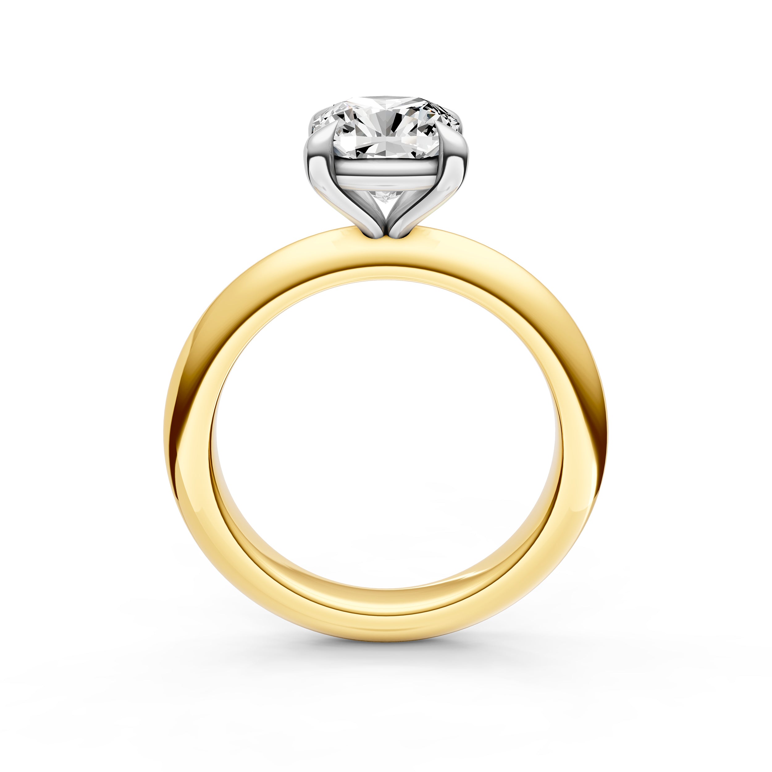 Classic Plain Knife Edge Engagement Ring (Cushion) Birmingham Jewelry Engagement Ring Birmingham Jewelry 