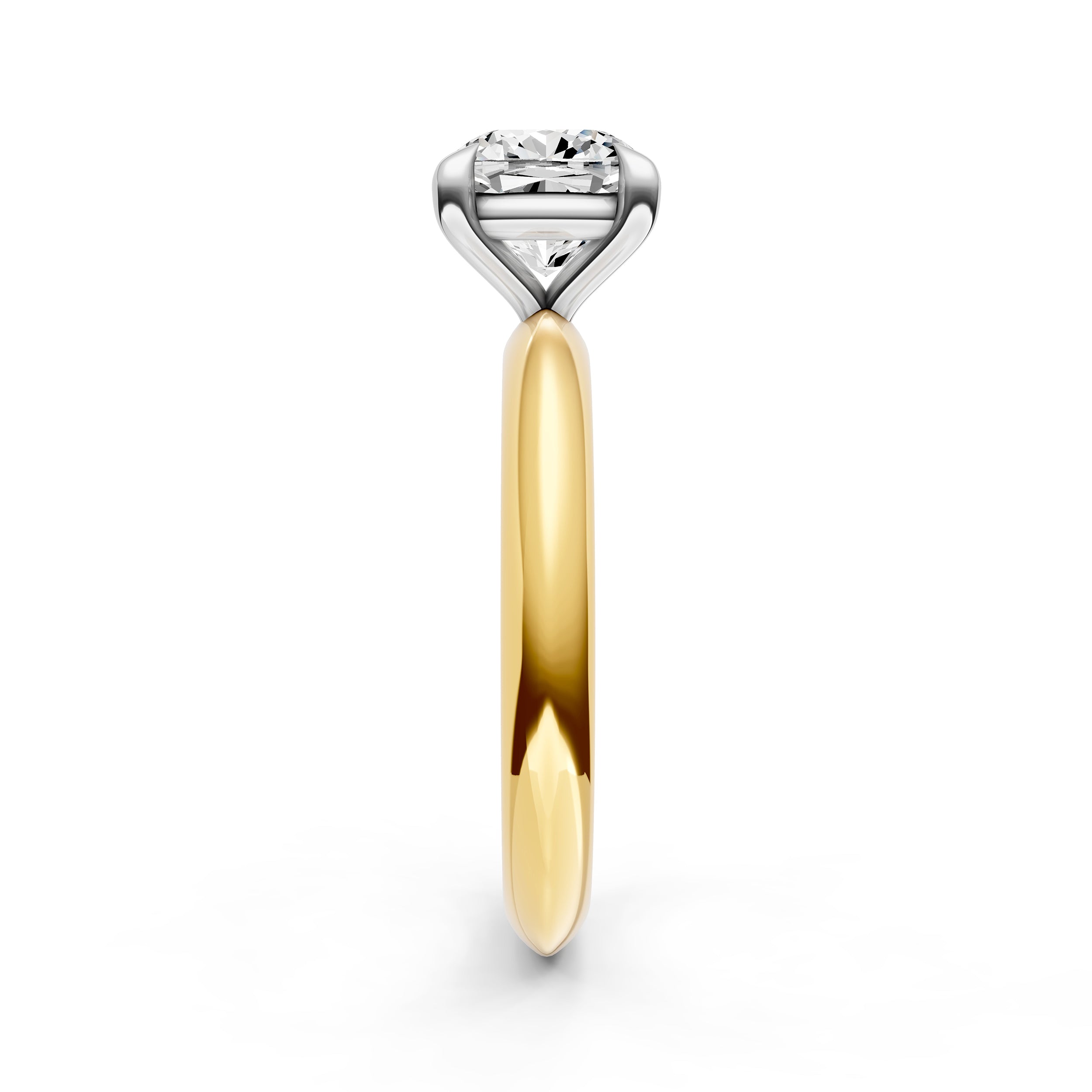 Classic Plain Knife Edge Engagement Ring (Cushion) Birmingham Jewelry Engagement Ring Birmingham Jewelry 
