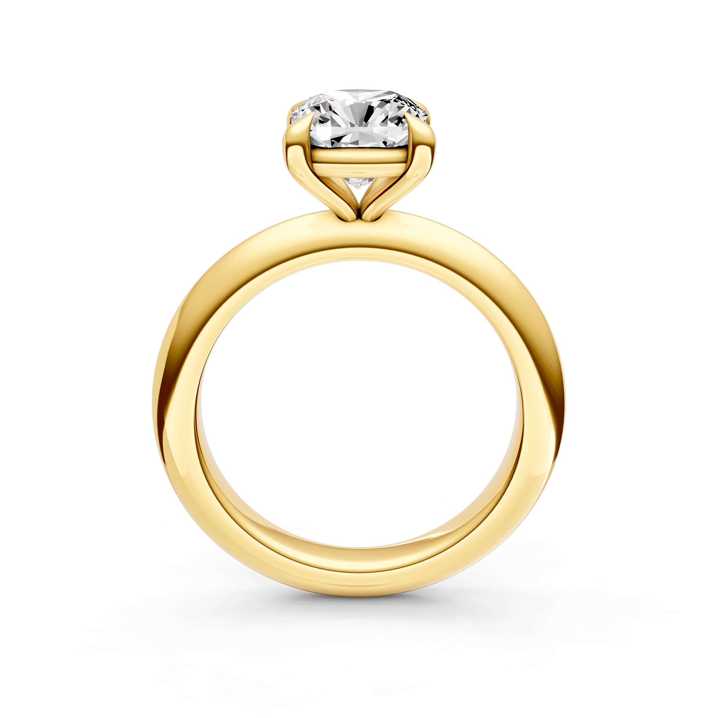 Classic Plain Knife Edge Engagement Ring (Cushion) Birmingham Jewelry Engagement Ring Birmingham Jewelry 