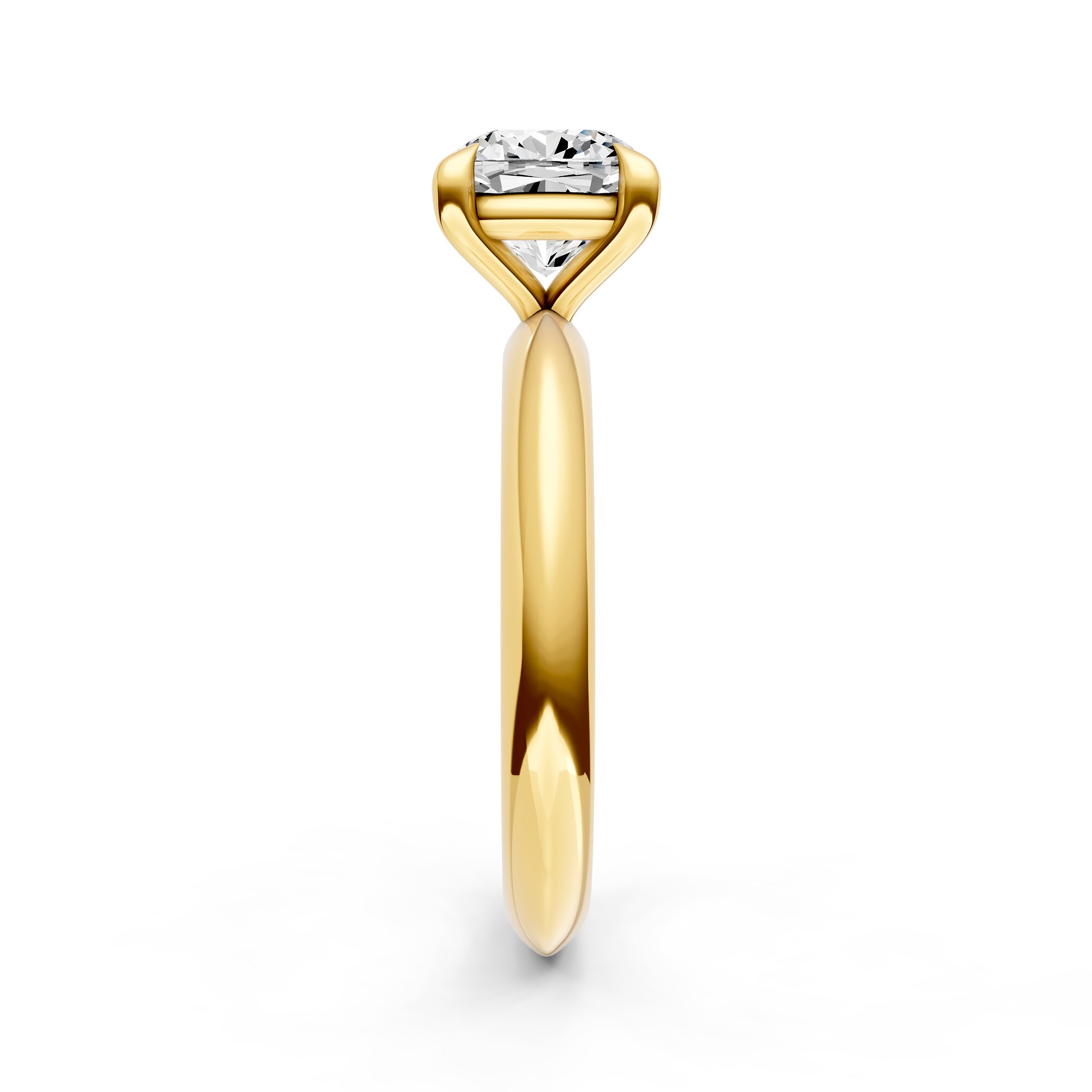 Classic Plain Knife Edge Engagement Ring (Cushion) Birmingham Jewelry Engagement Ring Birmingham Jewelry 