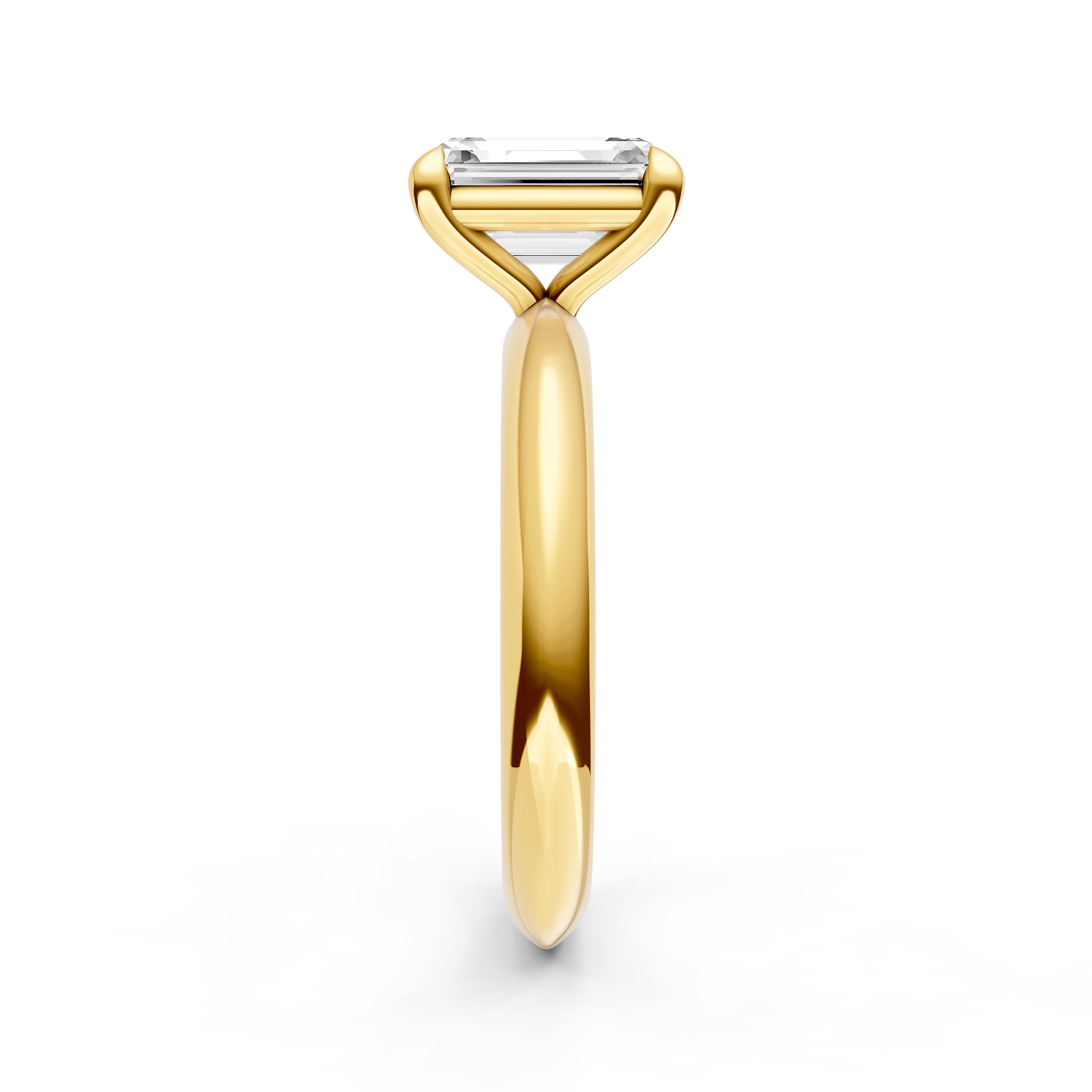 Classic Plain Knife Edge Engagement Ring (Emerald Cut) Birmingham Jewelry Engagement Ring Birmingham Jewelry 