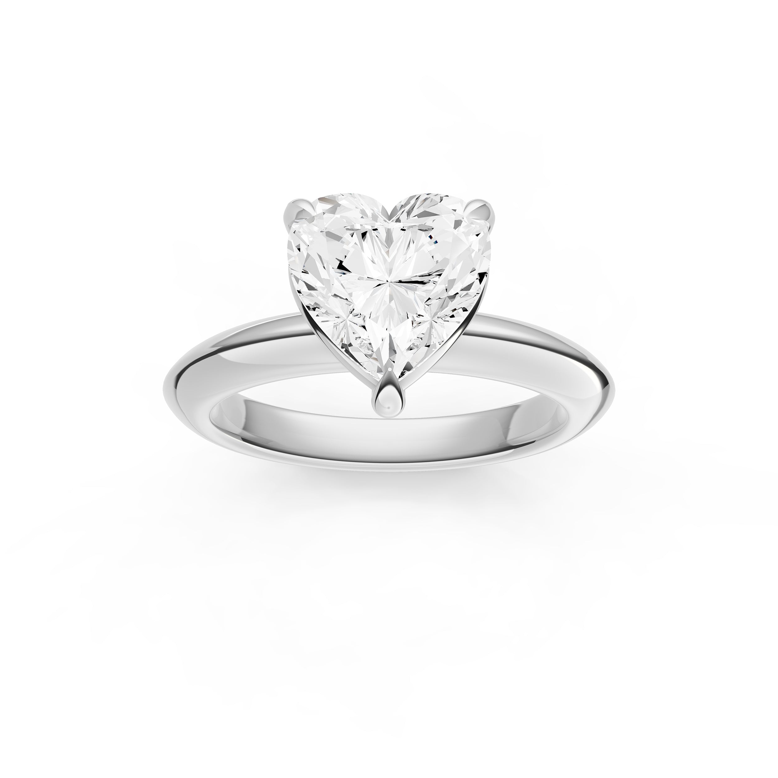 Classic Plain Knife Edge Engagement Ring (Heart Shape) Birmingham Jewelry Engagement Ring Birmingham Jewelry 