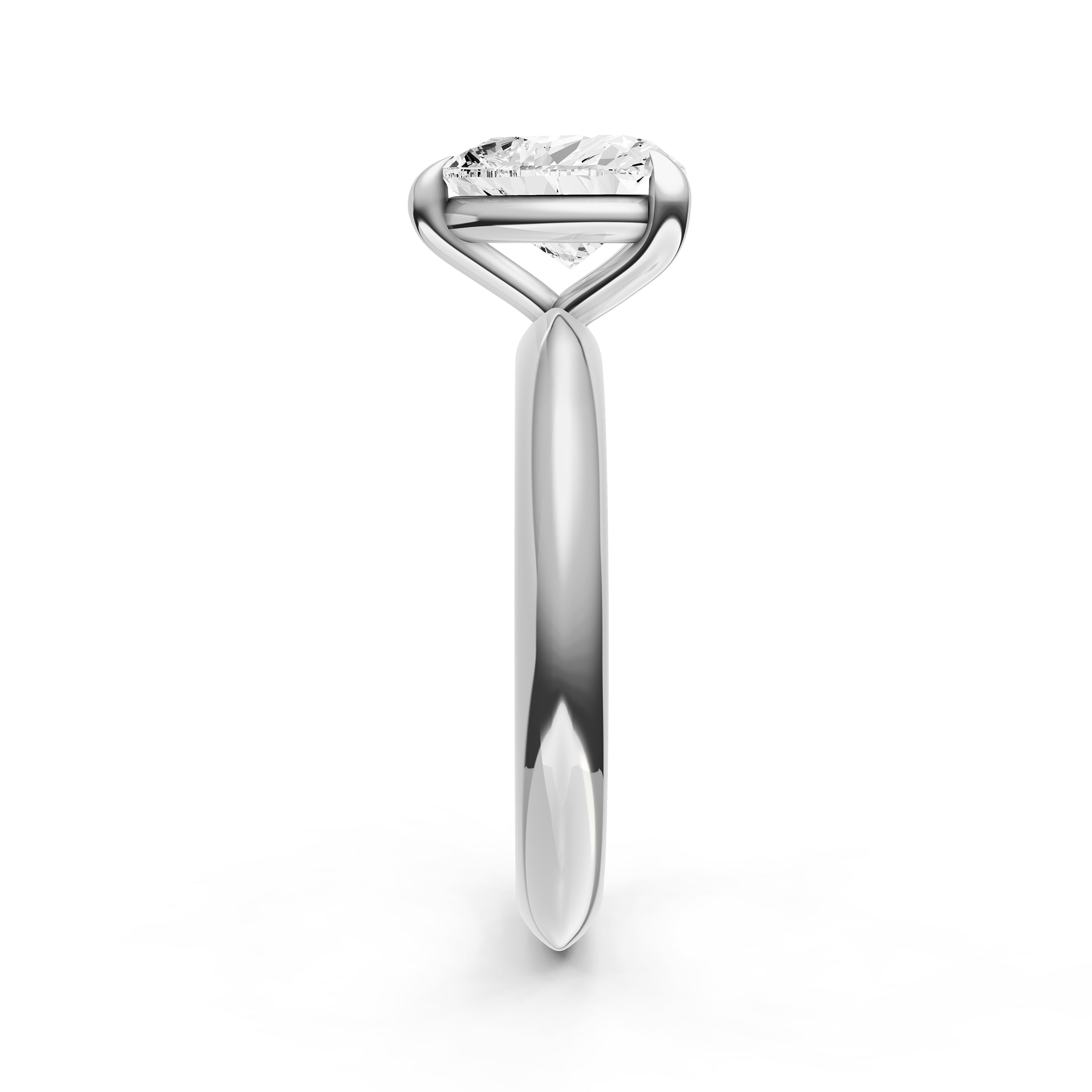 Classic Plain Knife Edge Engagement Ring (Heart Shape) Birmingham Jewelry Engagement Ring Birmingham Jewelry 