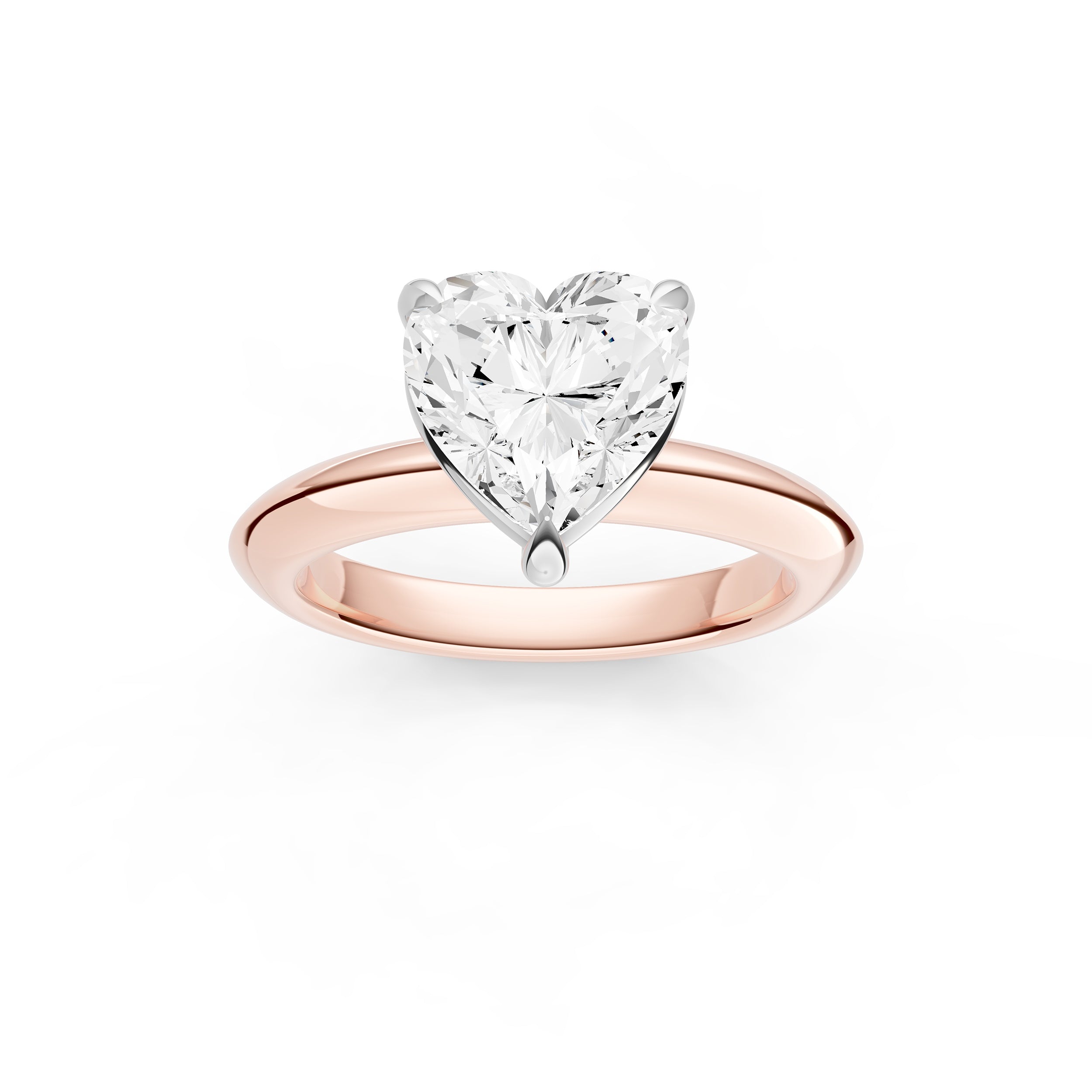 Classic Plain Knife Edge Engagement Ring (Heart Shape) Birmingham Jewelry Engagement Ring Birmingham Jewelry 