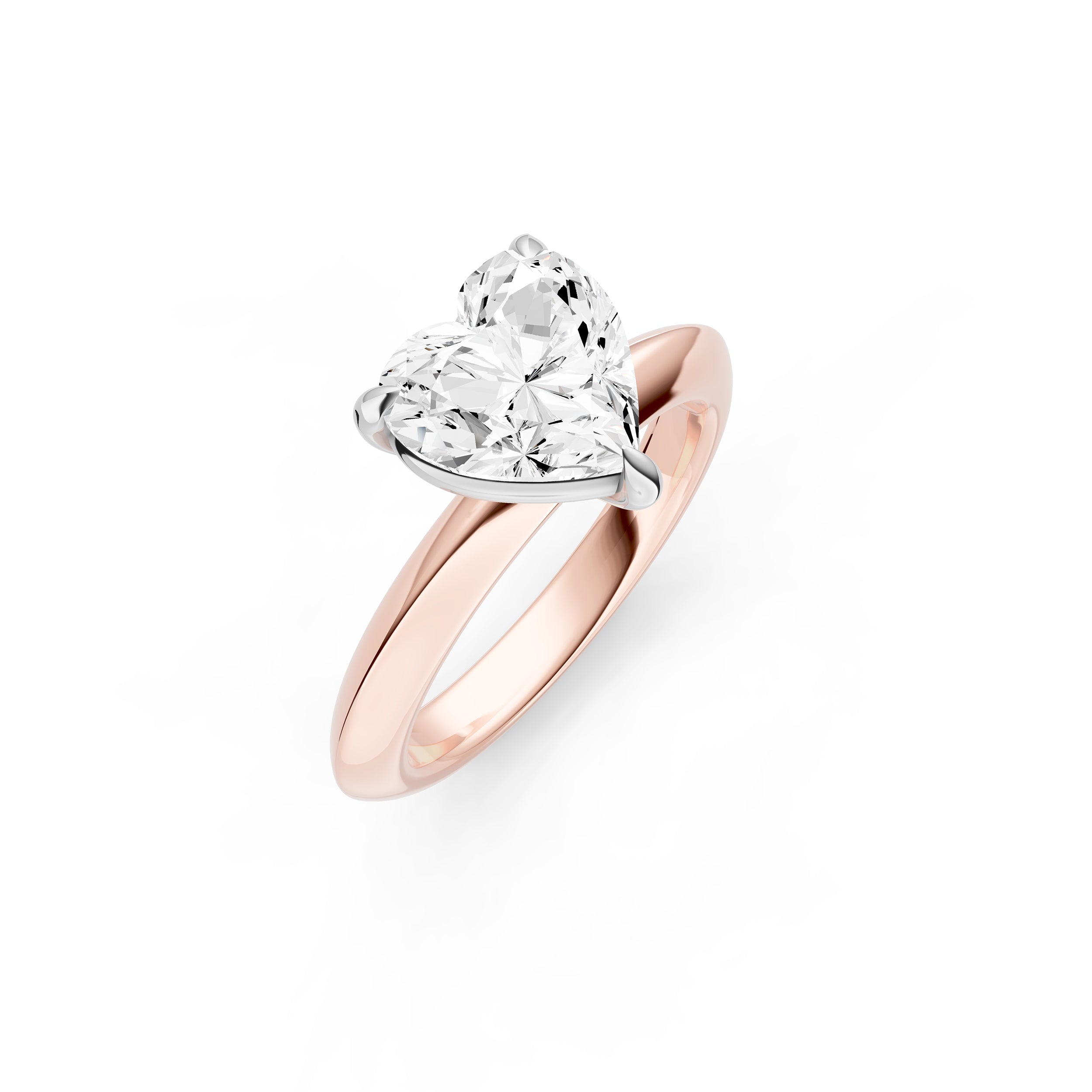 Classic Plain Knife Edge Engagement Ring (Heart Shape) Birmingham Jewelry Engagement Ring Birmingham Jewelry 