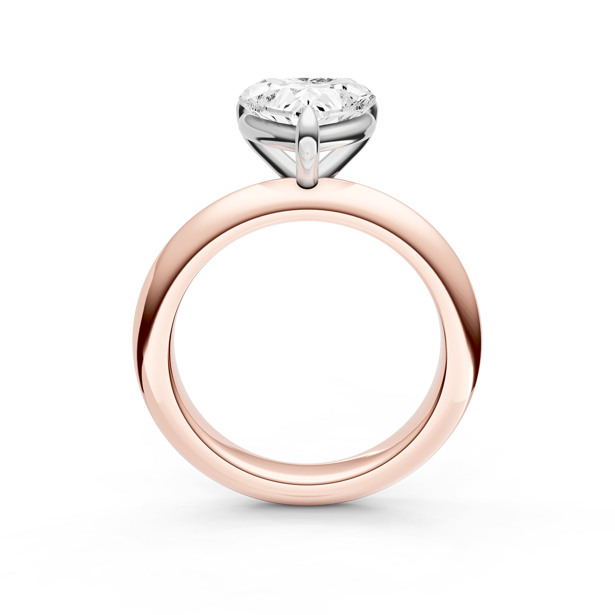 Classic Plain Knife Edge Engagement Ring (Heart Shape) Birmingham Jewelry Engagement Ring Birmingham Jewelry 