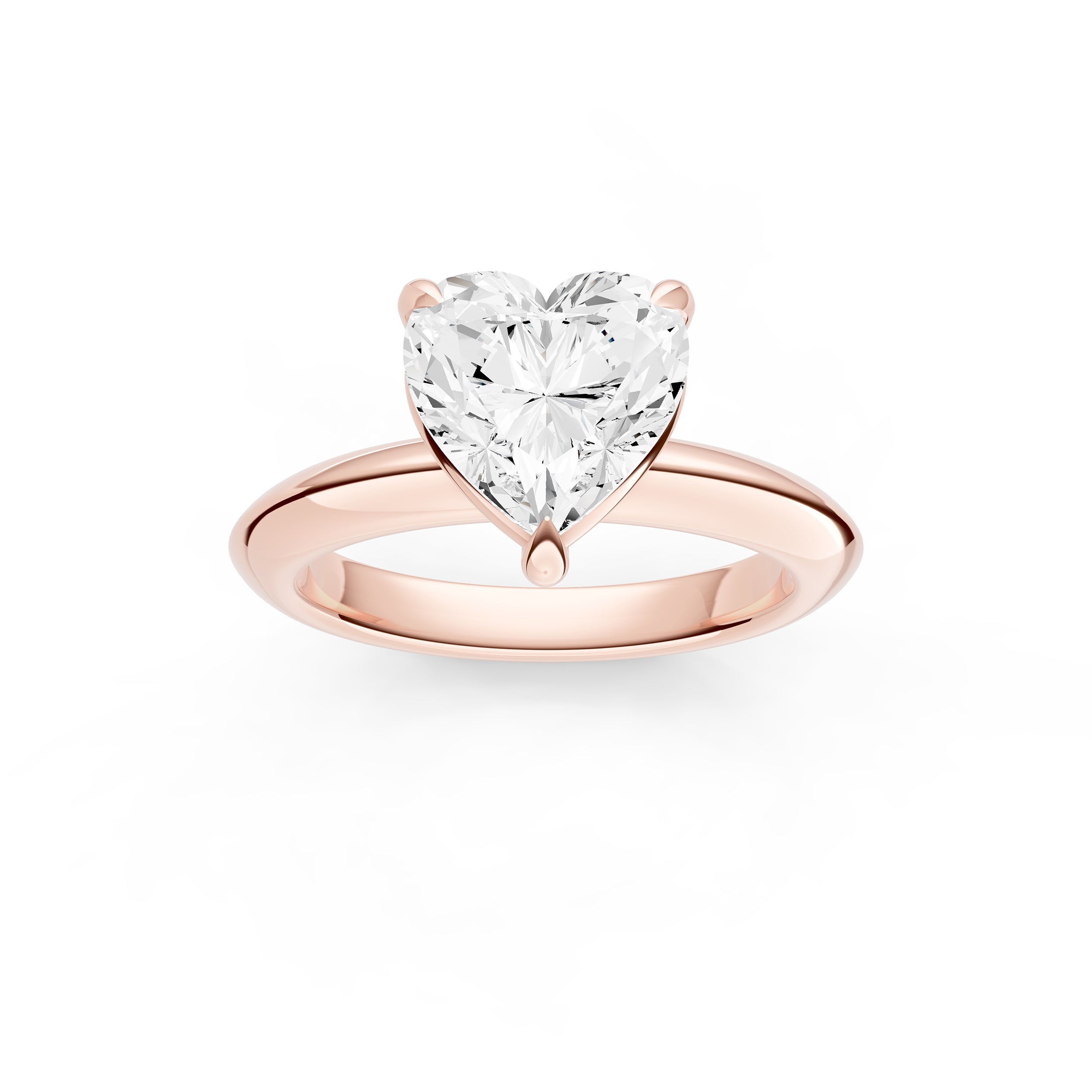 Classic Plain Knife Edge Engagement Ring (Heart Shape) Birmingham Jewelry Engagement Ring Birmingham Jewelry 