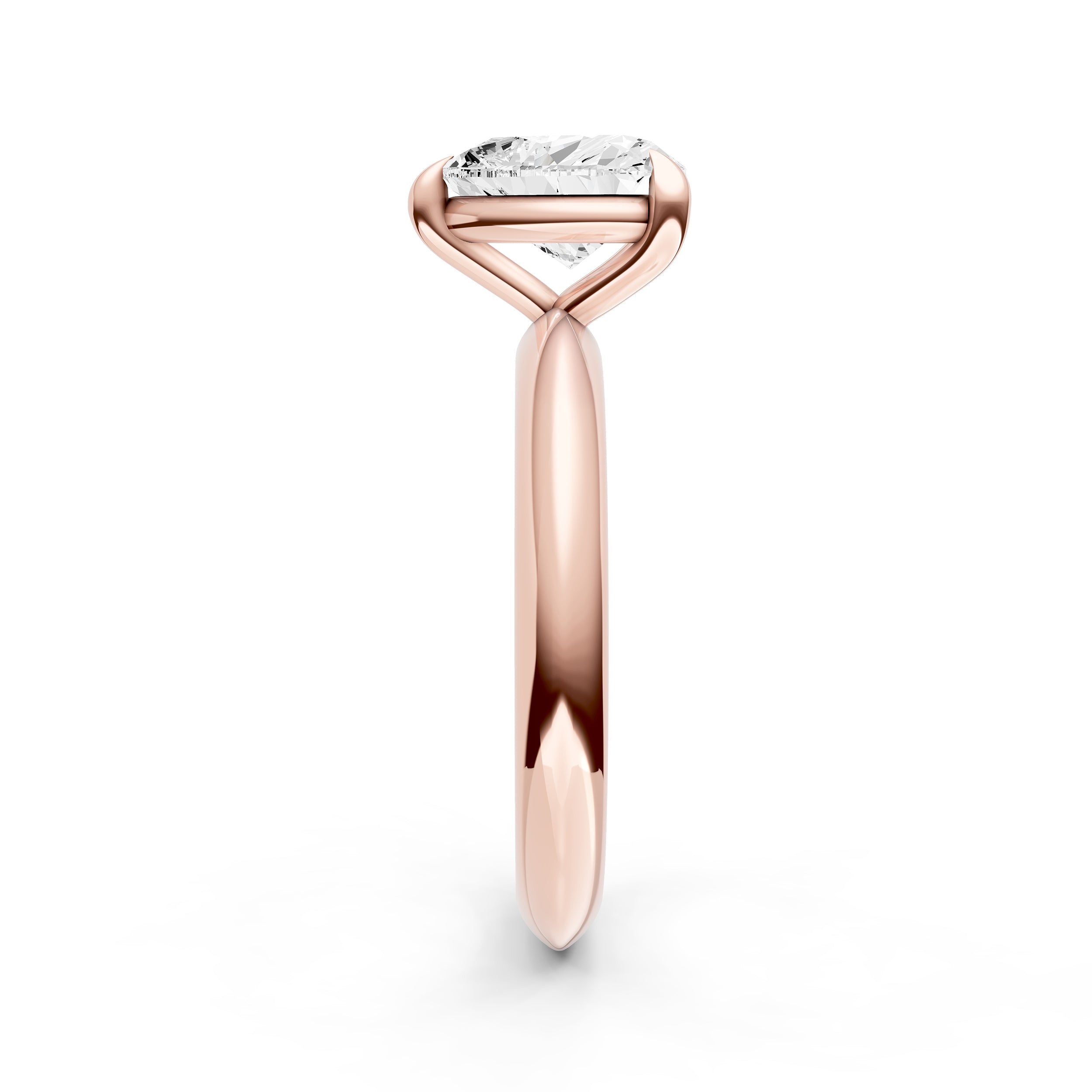 Classic Plain Knife Edge Engagement Ring (Heart Shape) Birmingham Jewelry Engagement Ring Birmingham Jewelry 