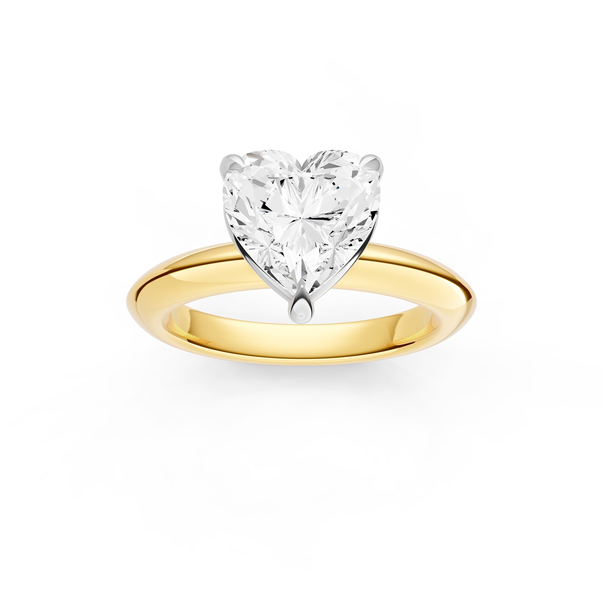 Classic Plain Knife Edge Engagement Ring (Heart Shape) Birmingham Jewelry Engagement Ring Birmingham Jewelry 