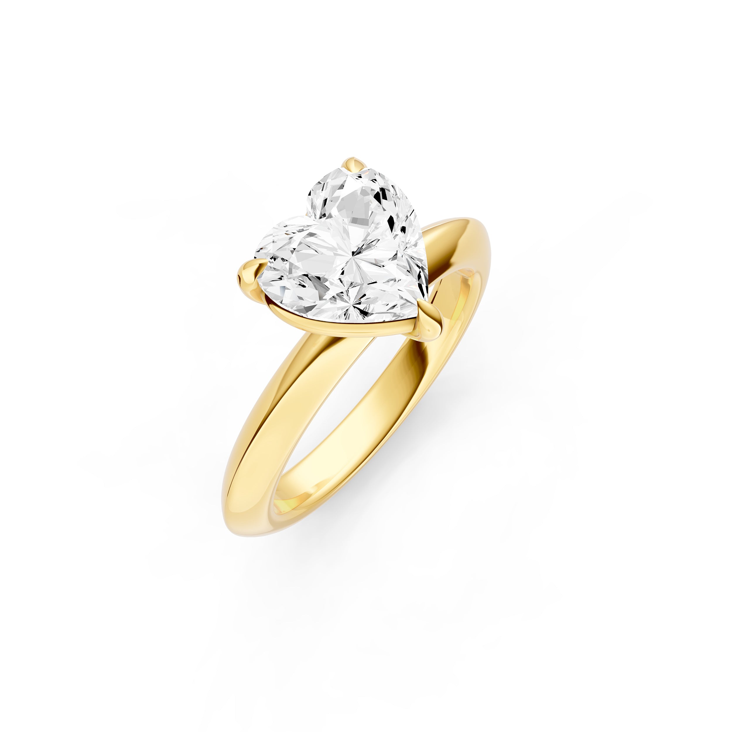 Classic Plain Knife Edge Engagement Ring (Heart Shape) Birmingham Jewelry Engagement Ring Birmingham Jewelry 