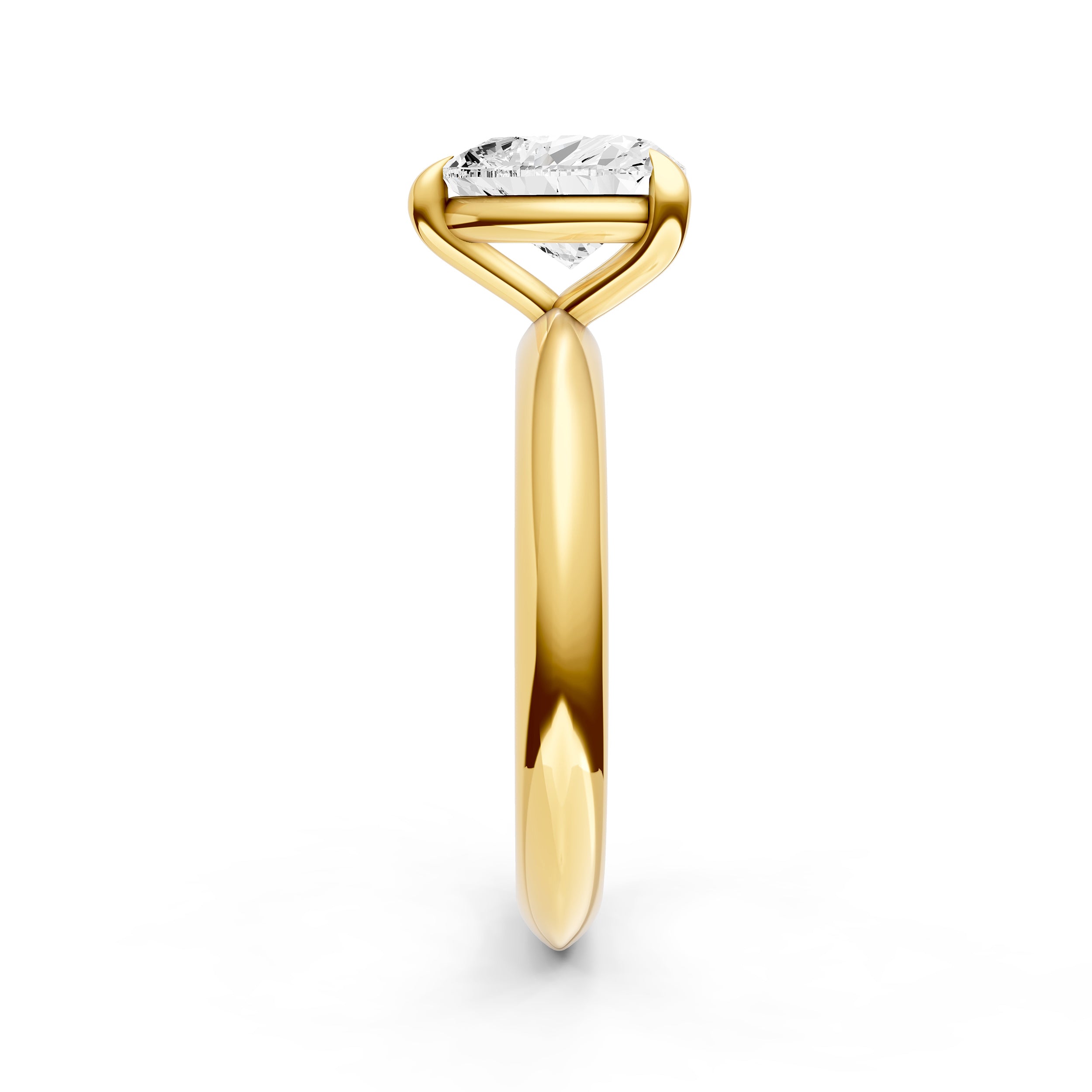 Classic Plain Knife Edge Engagement Ring (Heart Shape) Birmingham Jewelry Engagement Ring Birmingham Jewelry 
