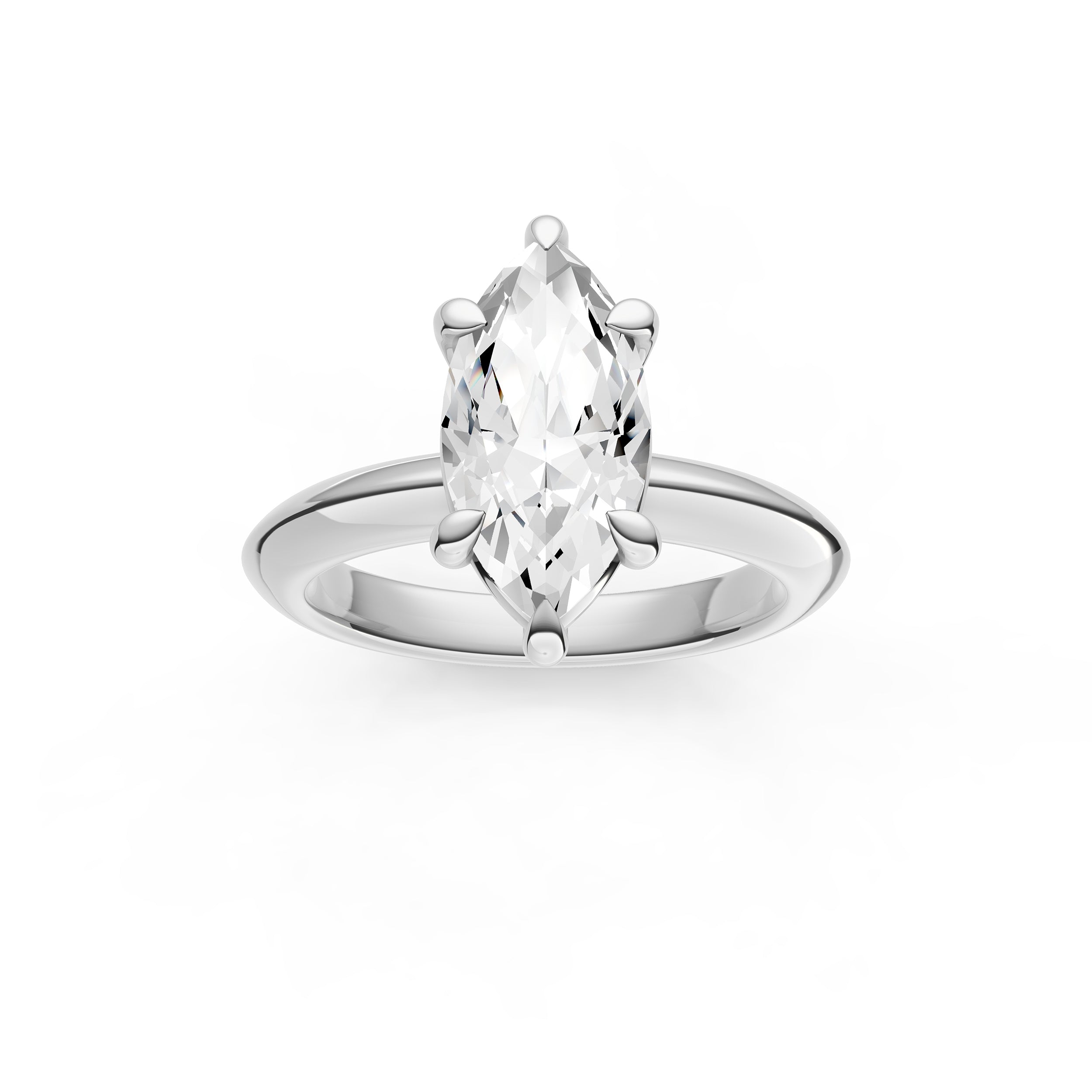 Classic Plain Knife Edge Engagement Ring (Marquise) Birmingham Jewelry Engagement Ring Birmingham Jewelry 