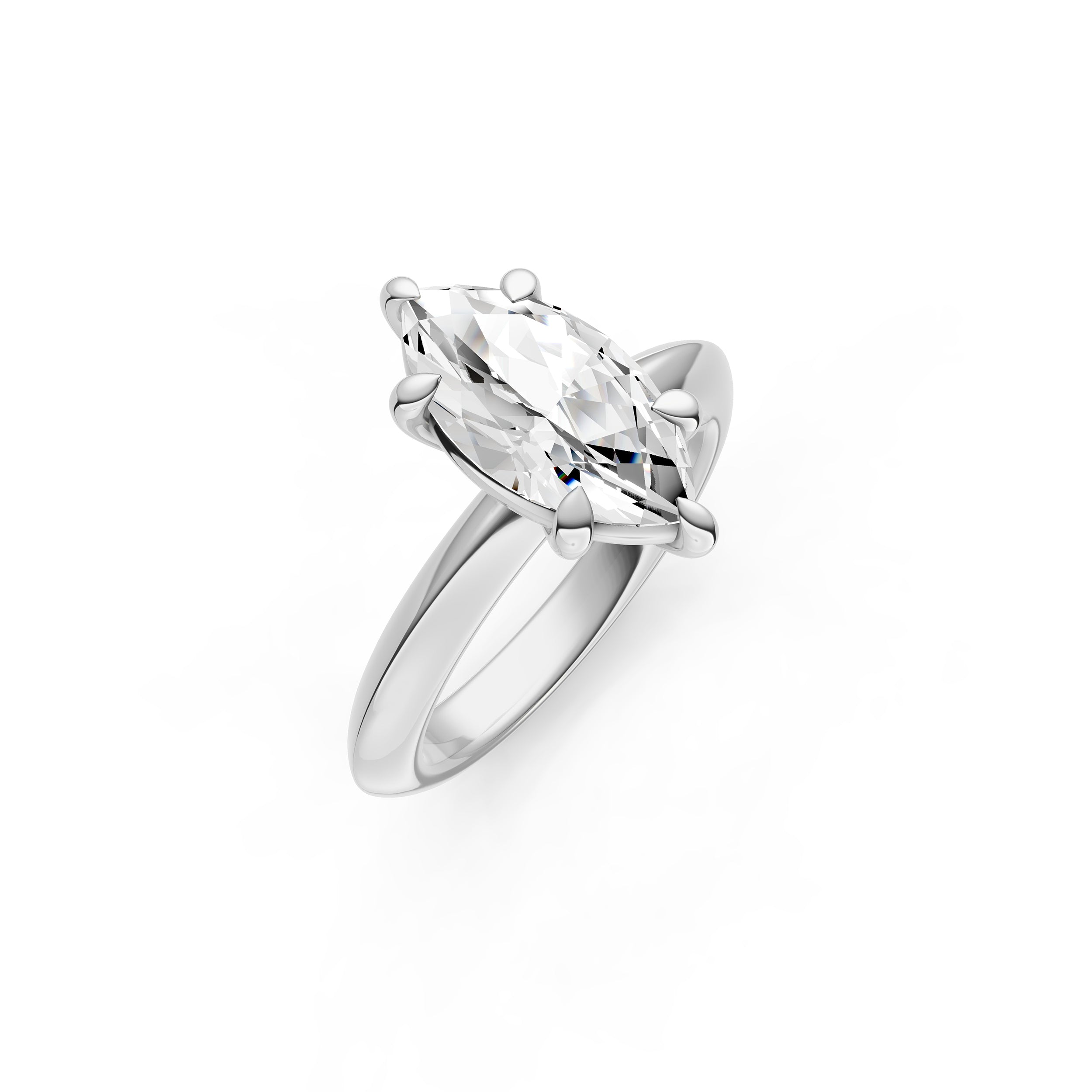 Classic Plain Knife Edge Engagement Ring (Marquise) Birmingham Jewelry Engagement Ring Birmingham Jewelry 