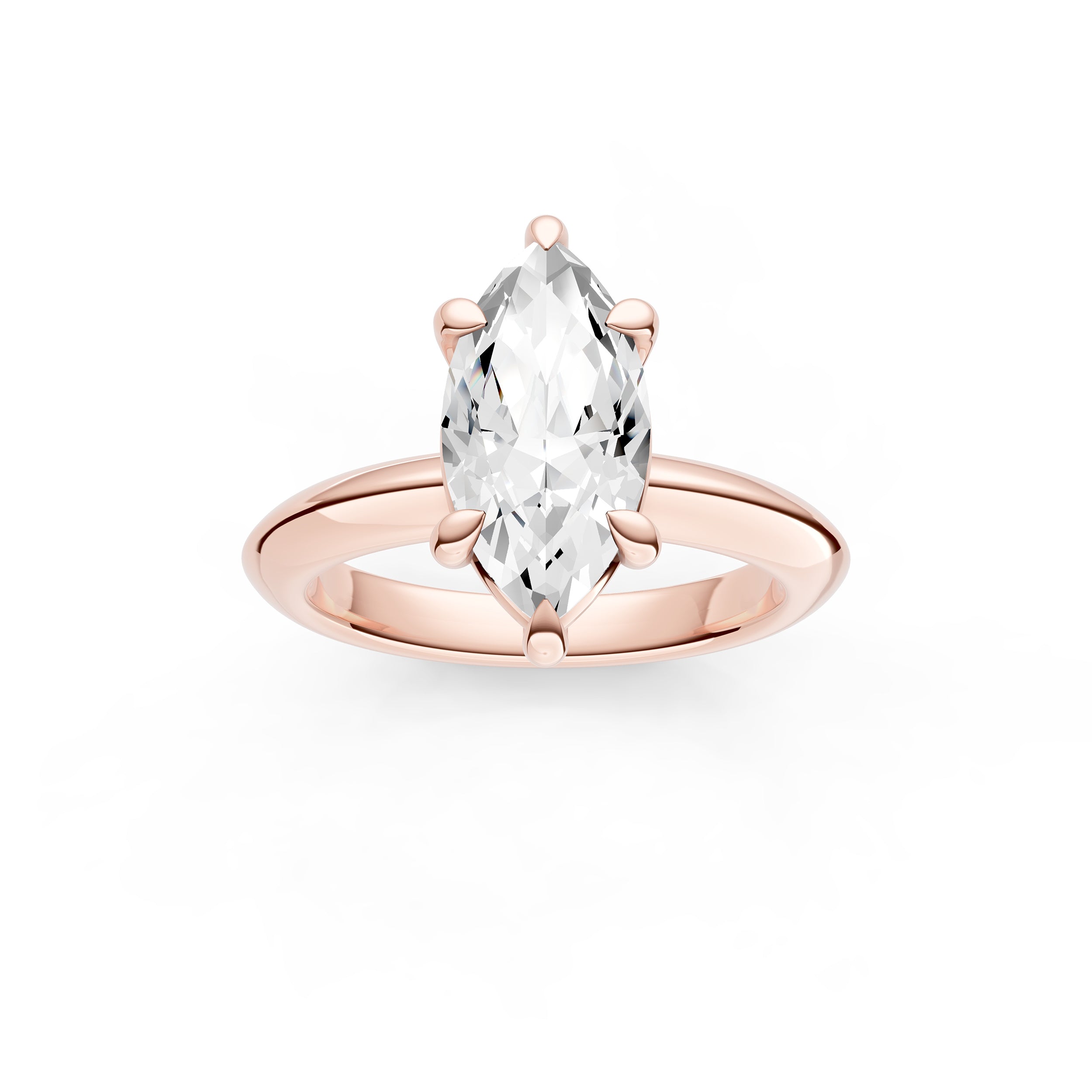 Classic Plain Knife Edge Engagement Ring (Marquise) Birmingham Jewelry Engagement Ring Birmingham Jewelry 