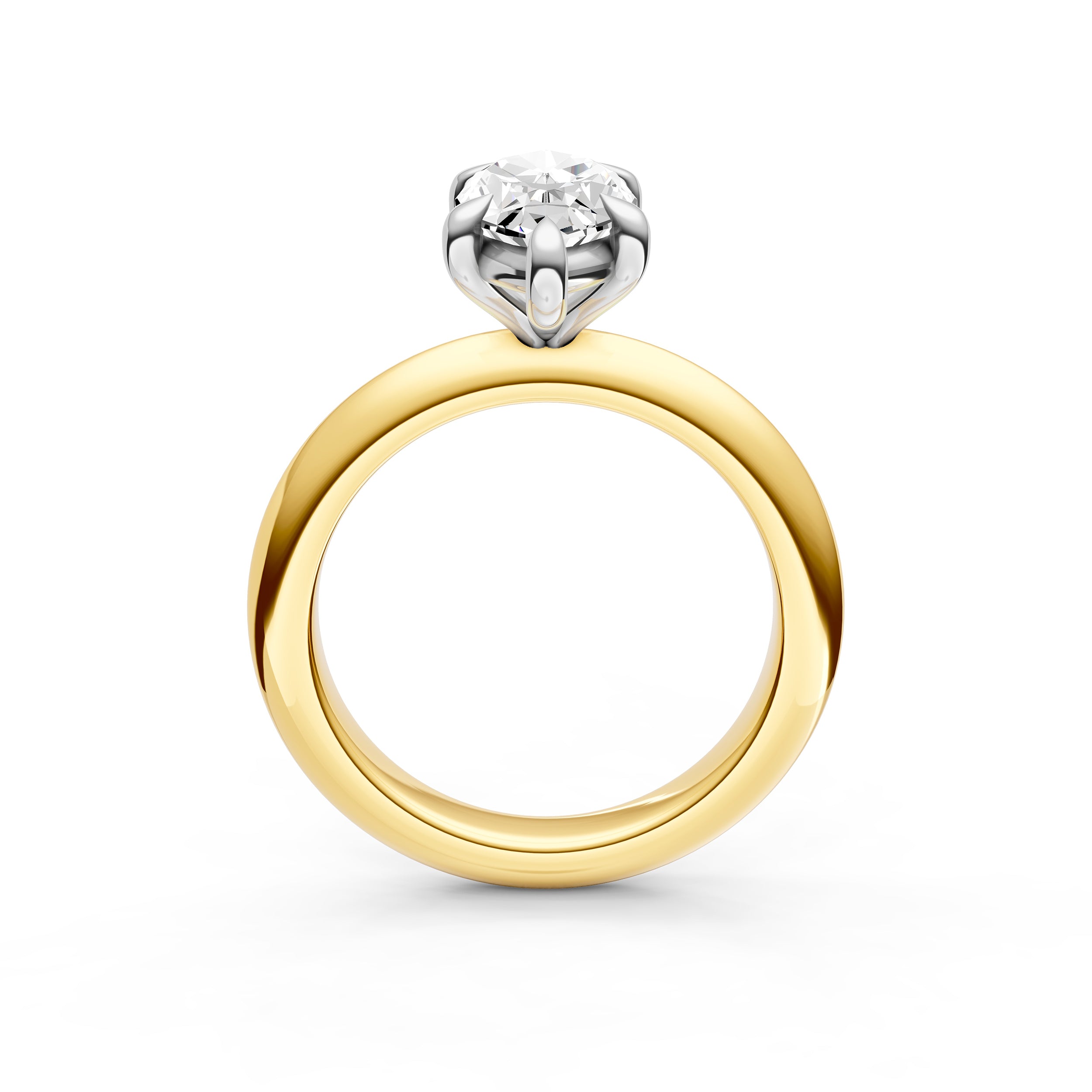 Classic Plain Knife Edge Engagement Ring (Marquise) Birmingham Jewelry Engagement Ring Birmingham Jewelry 