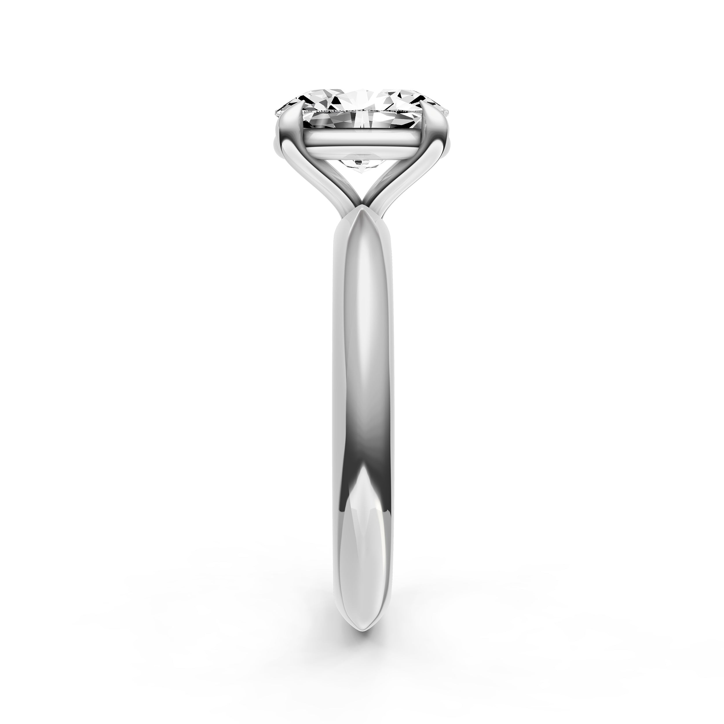 Classic Plain Knife Edge Engagement Ring (Oval) Birmingham Jewelry Engagement Ring Birmingham Jewelry 