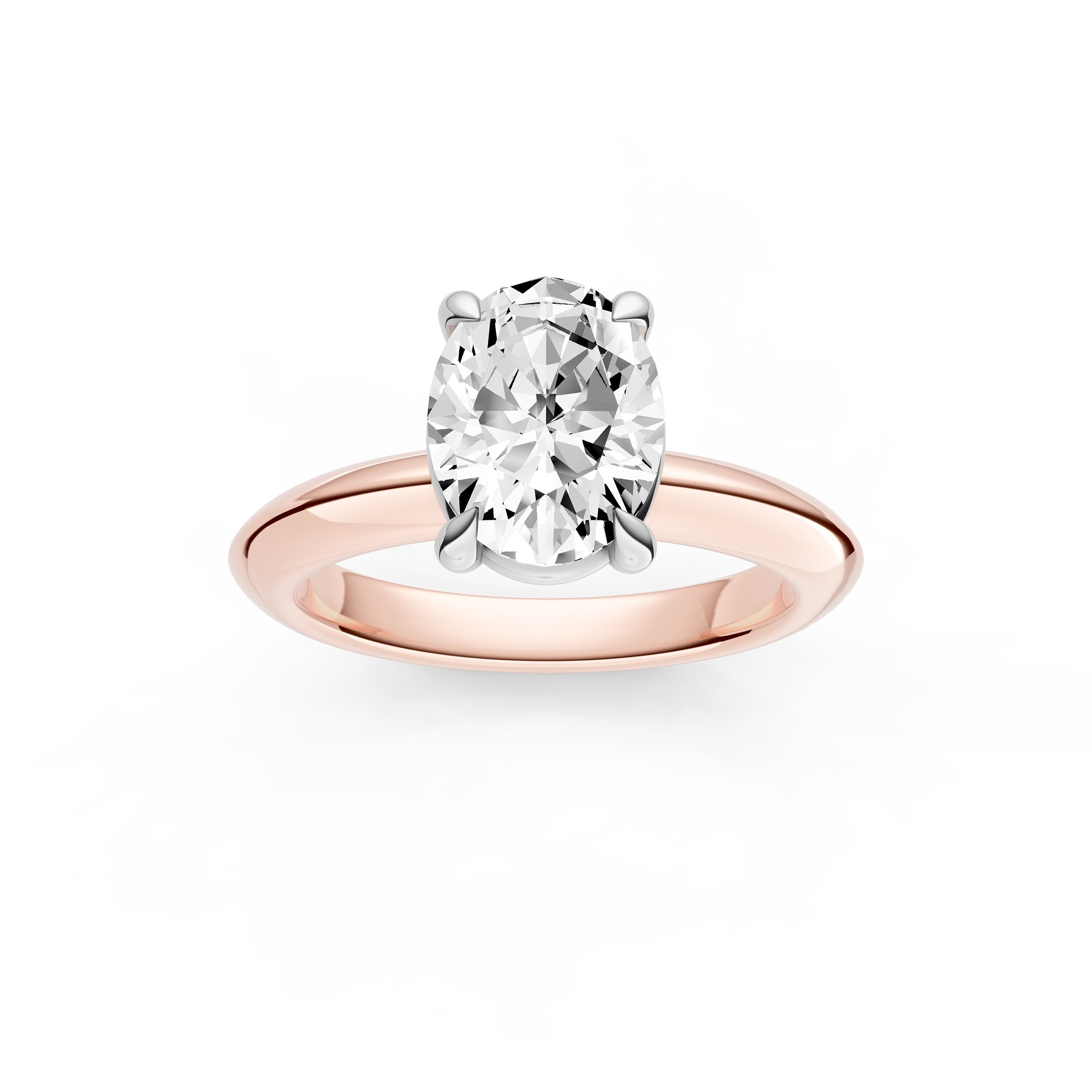 Classic Plain Knife Edge Engagement Ring (Oval) Birmingham Jewelry Engagement Ring Birmingham Jewelry 