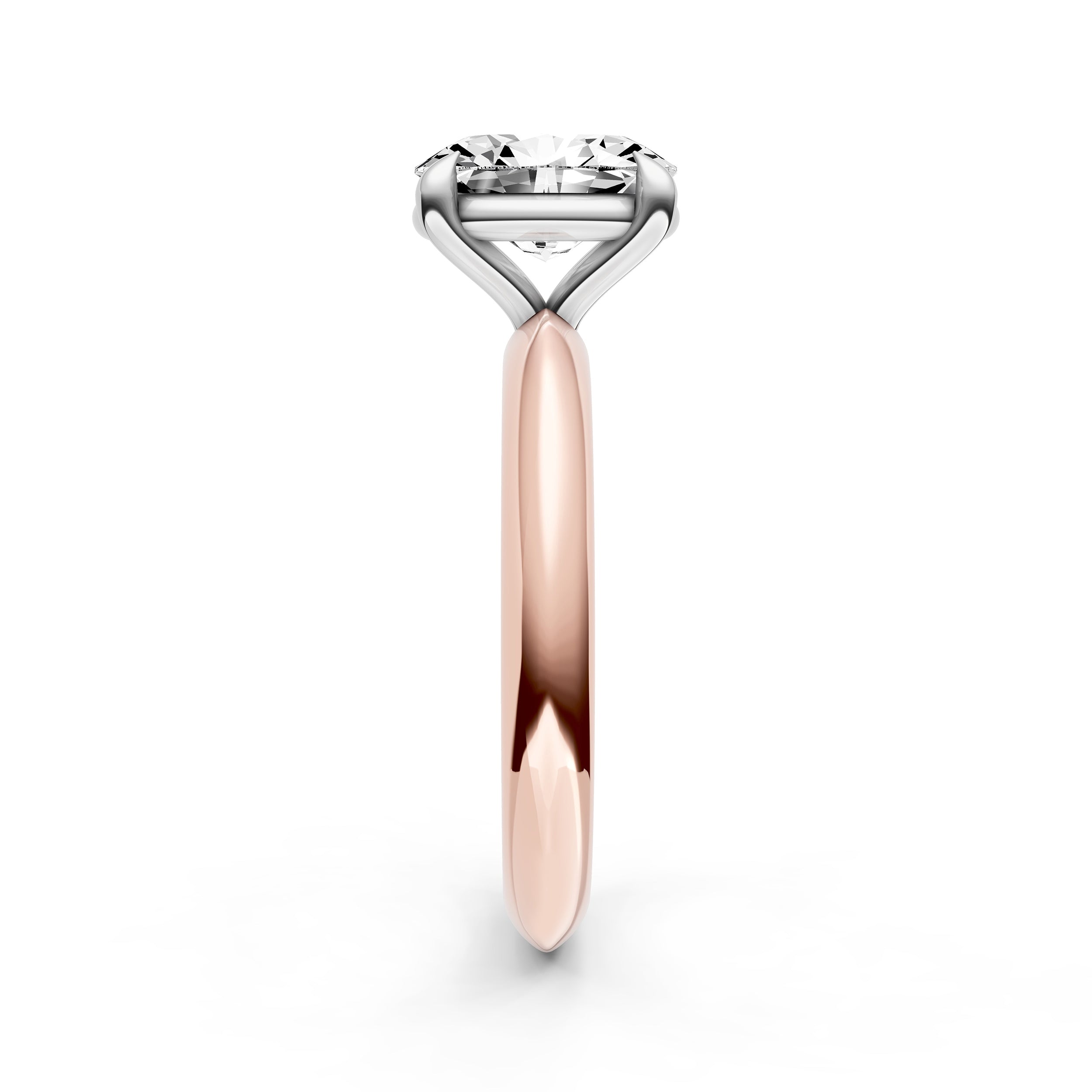 Classic Plain Knife Edge Engagement Ring (Oval) Birmingham Jewelry Engagement Ring Birmingham Jewelry 