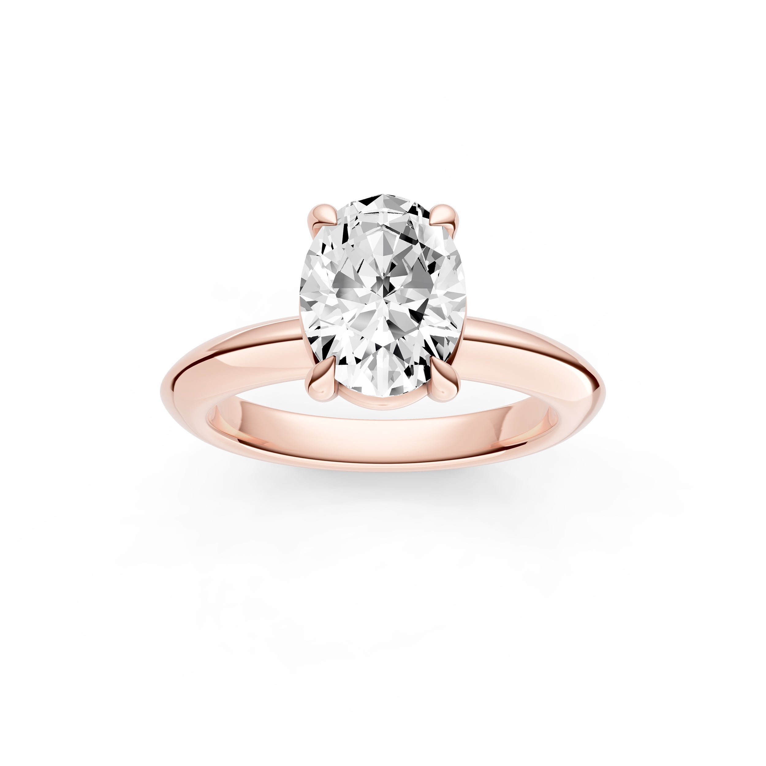 Classic Plain Knife Edge Engagement Ring (Oval) Birmingham Jewelry Engagement Ring Birmingham Jewelry 