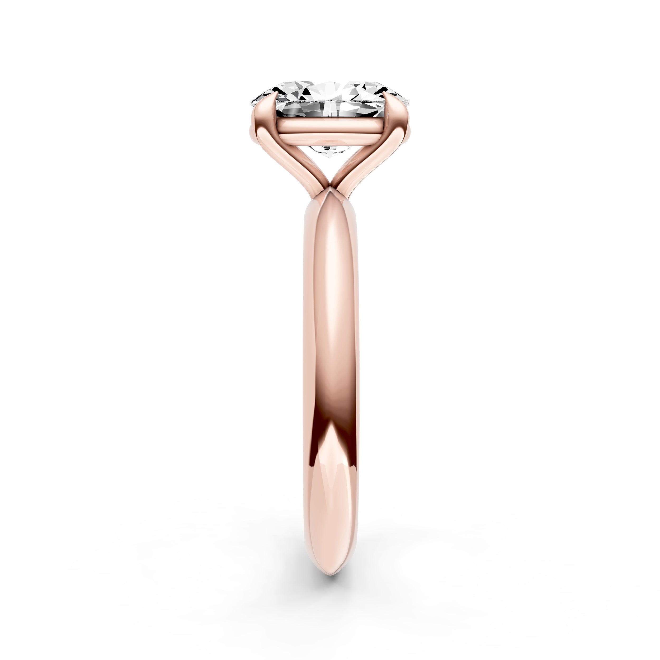 Classic Plain Knife Edge Engagement Ring (Oval) Birmingham Jewelry Engagement Ring Birmingham Jewelry 