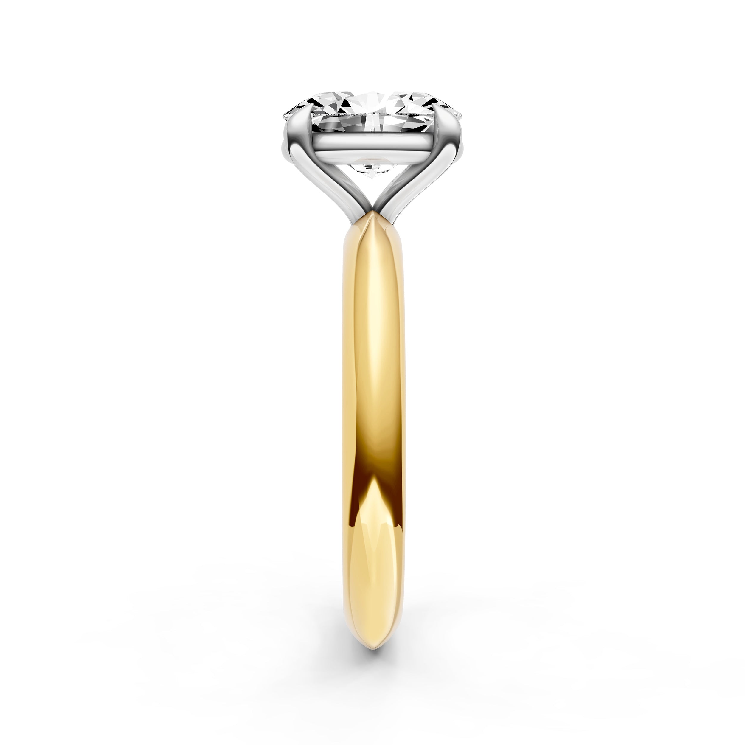 Classic Plain Knife Edge Engagement Ring (Oval) Birmingham Jewelry Engagement Ring Birmingham Jewelry 