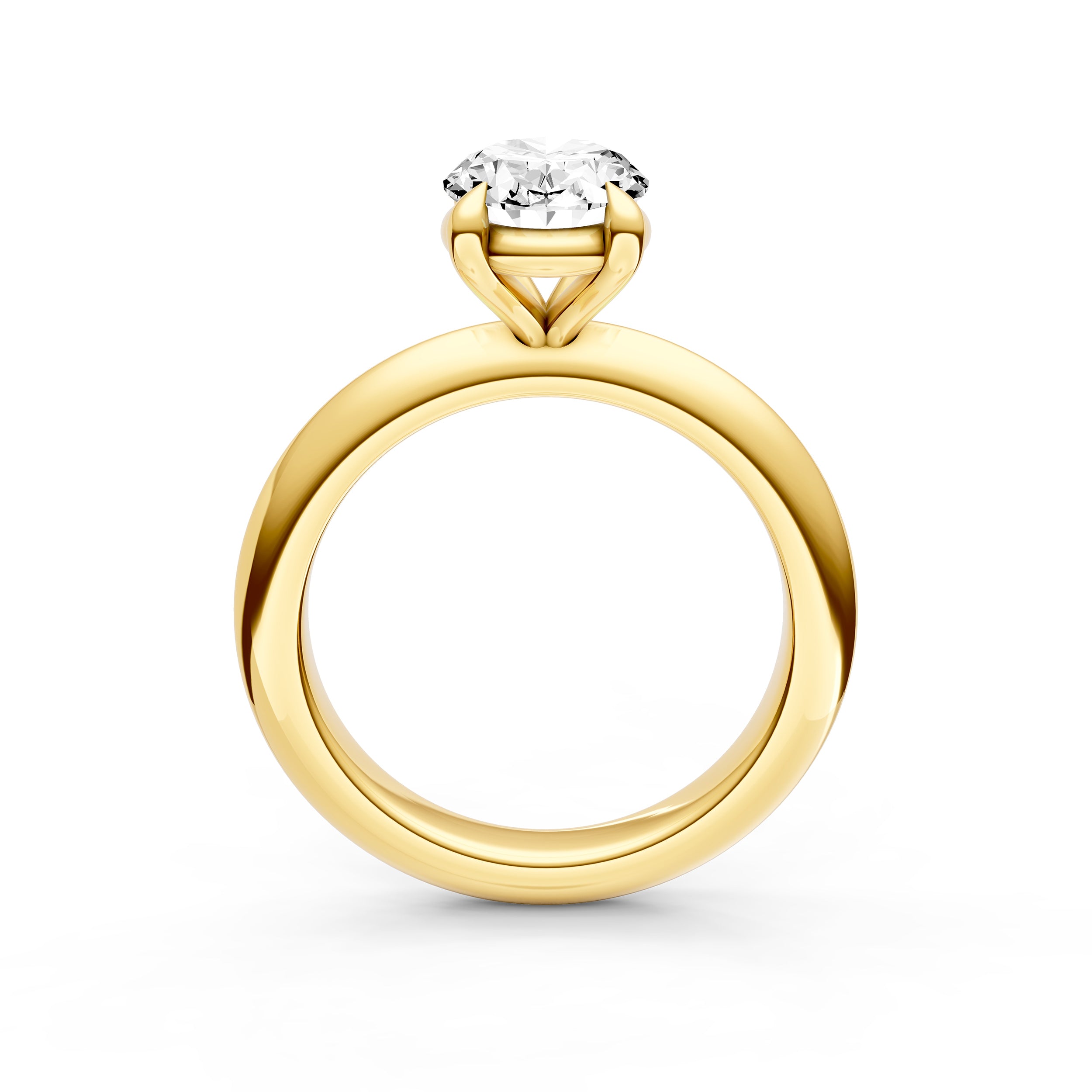 Classic Plain Knife Edge Engagement Ring (Oval) Birmingham Jewelry Engagement Ring Birmingham Jewelry 