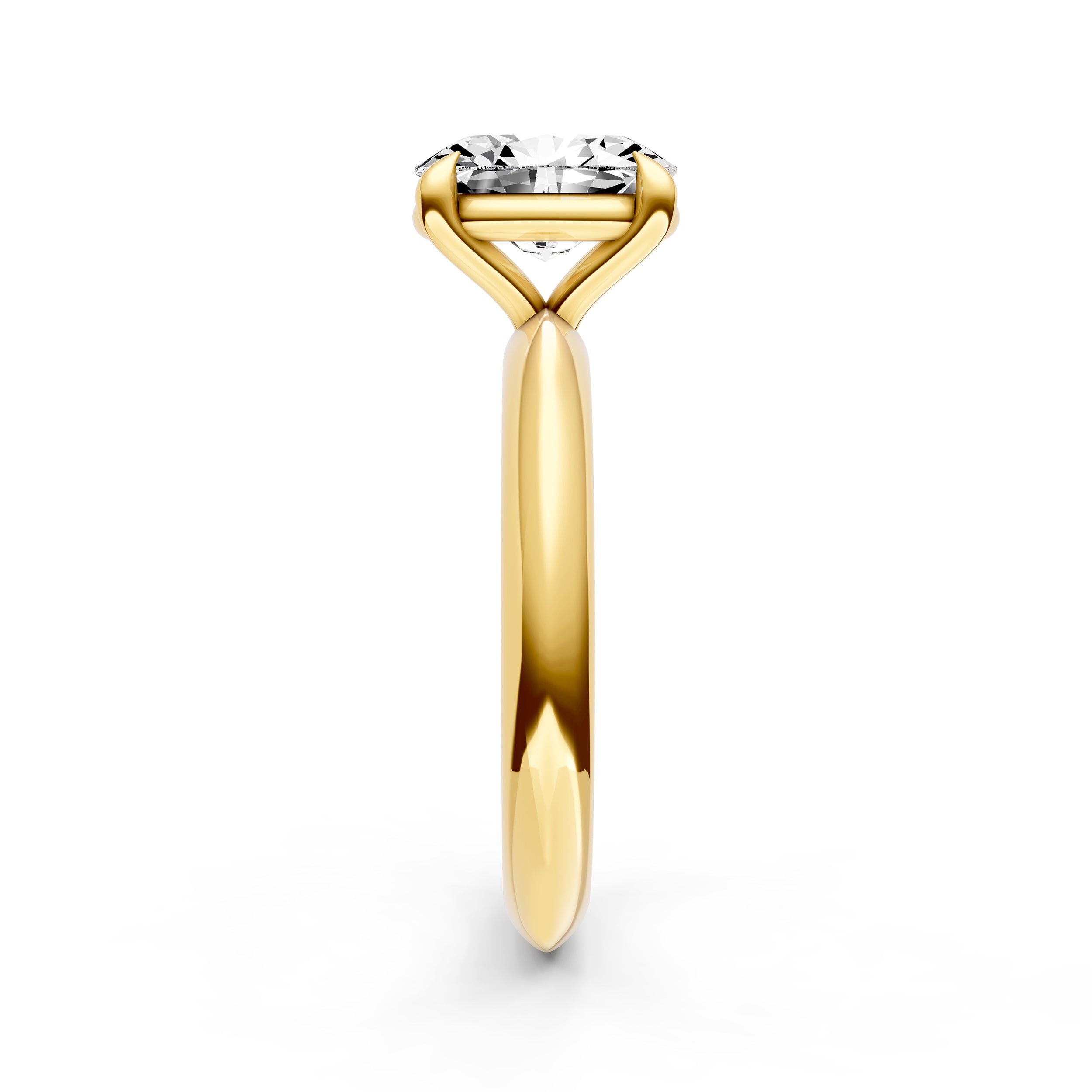 Classic Plain Knife Edge Engagement Ring (Oval) Birmingham Jewelry Engagement Ring Birmingham Jewelry 