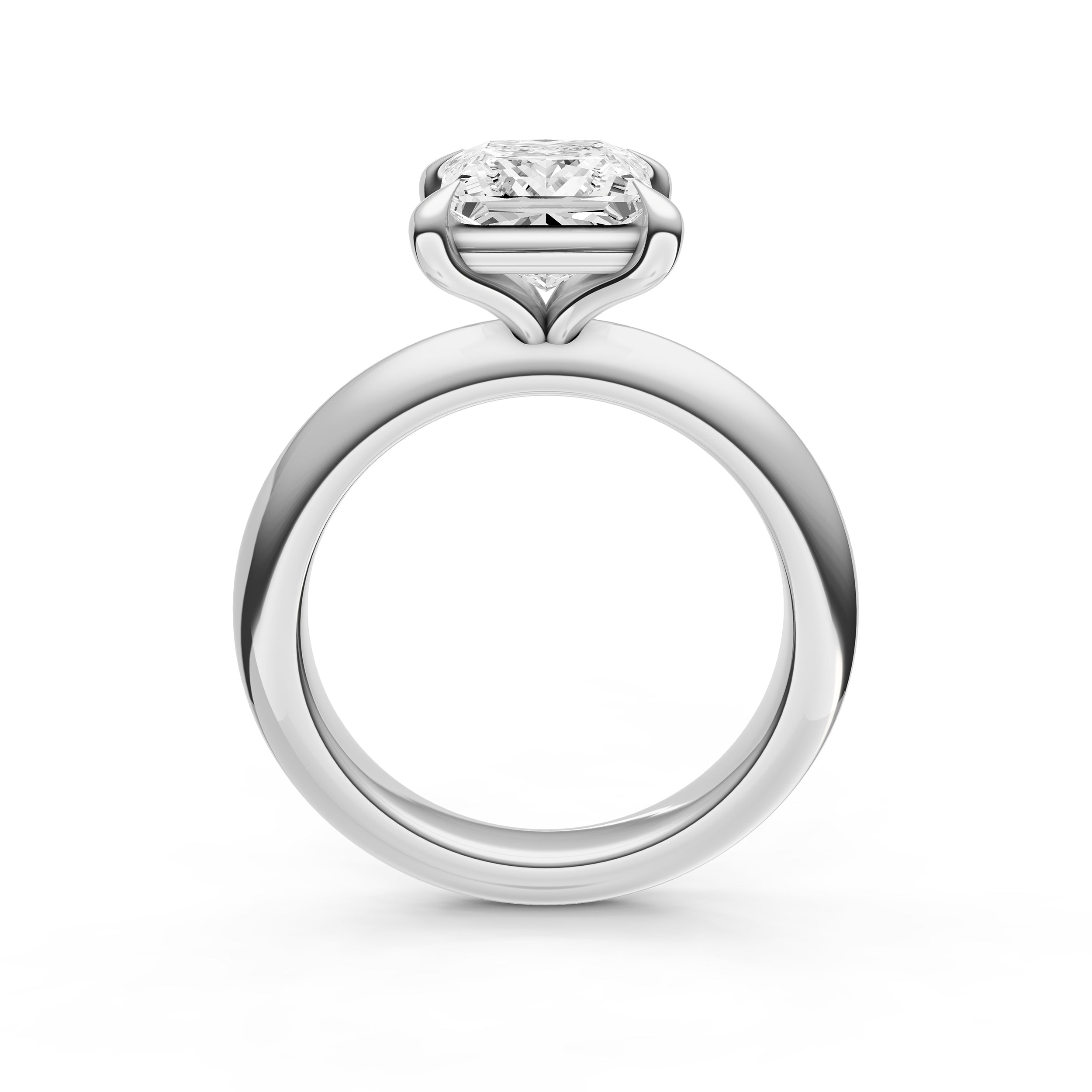 Classic Plain Knife Edge Engagement Ring (Princess Cut) Birmingham Jewelry Engagement Ring Birmingham Jewelry 