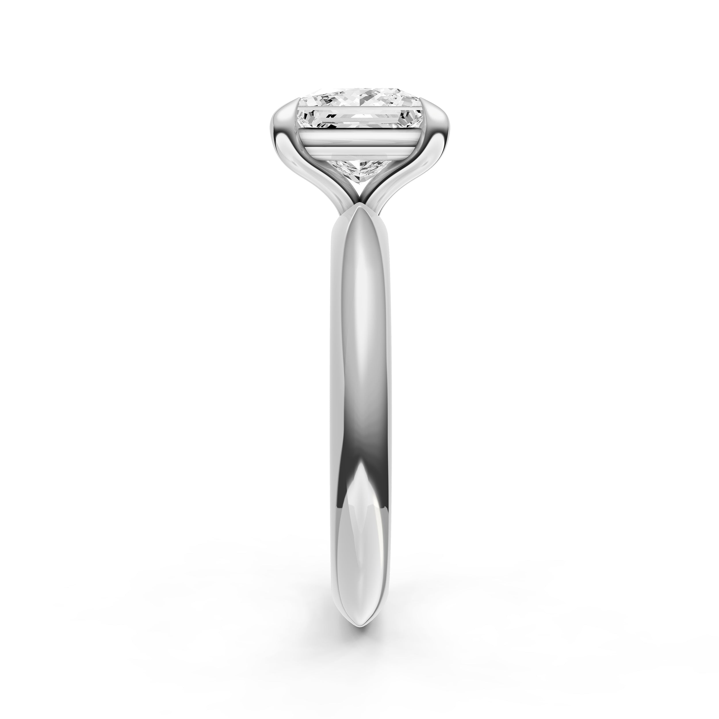 Classic Plain Knife Edge Engagement Ring (Princess Cut) Birmingham Jewelry Engagement Ring Birmingham Jewelry 